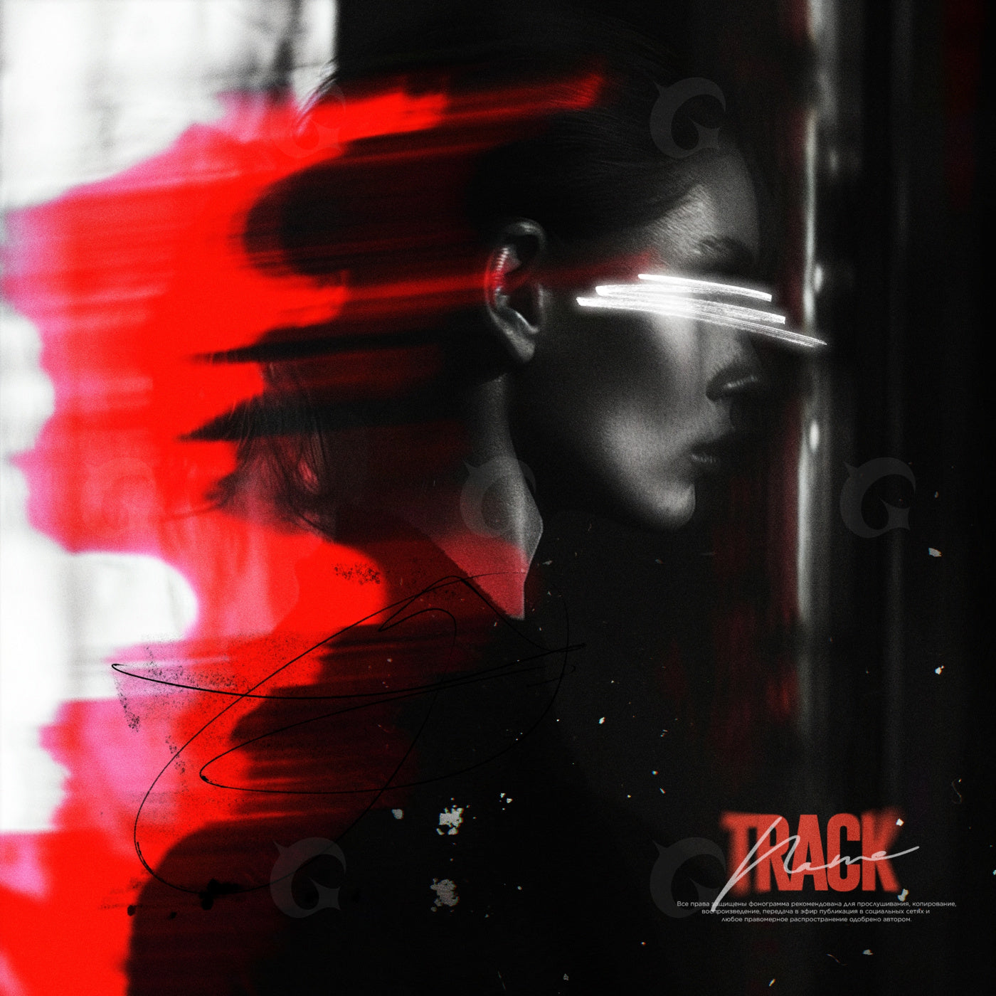 Neon glare portrait