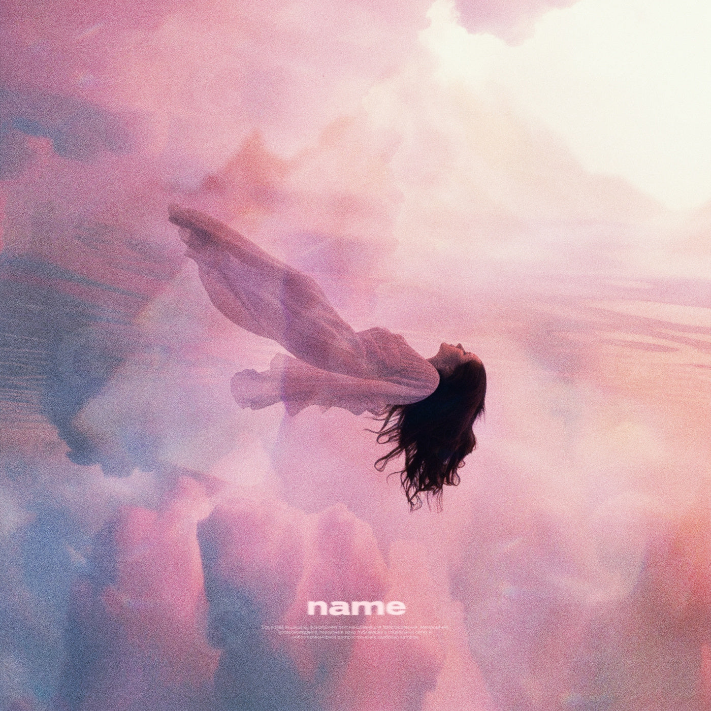 Floating woman above