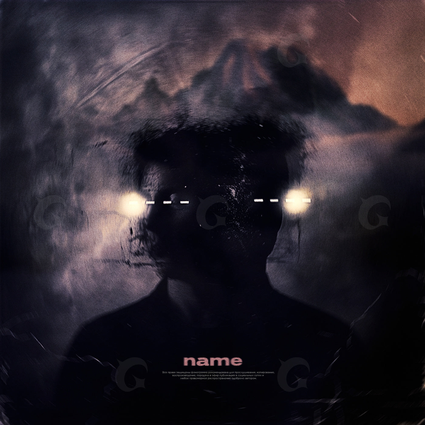 Silent neon gaze