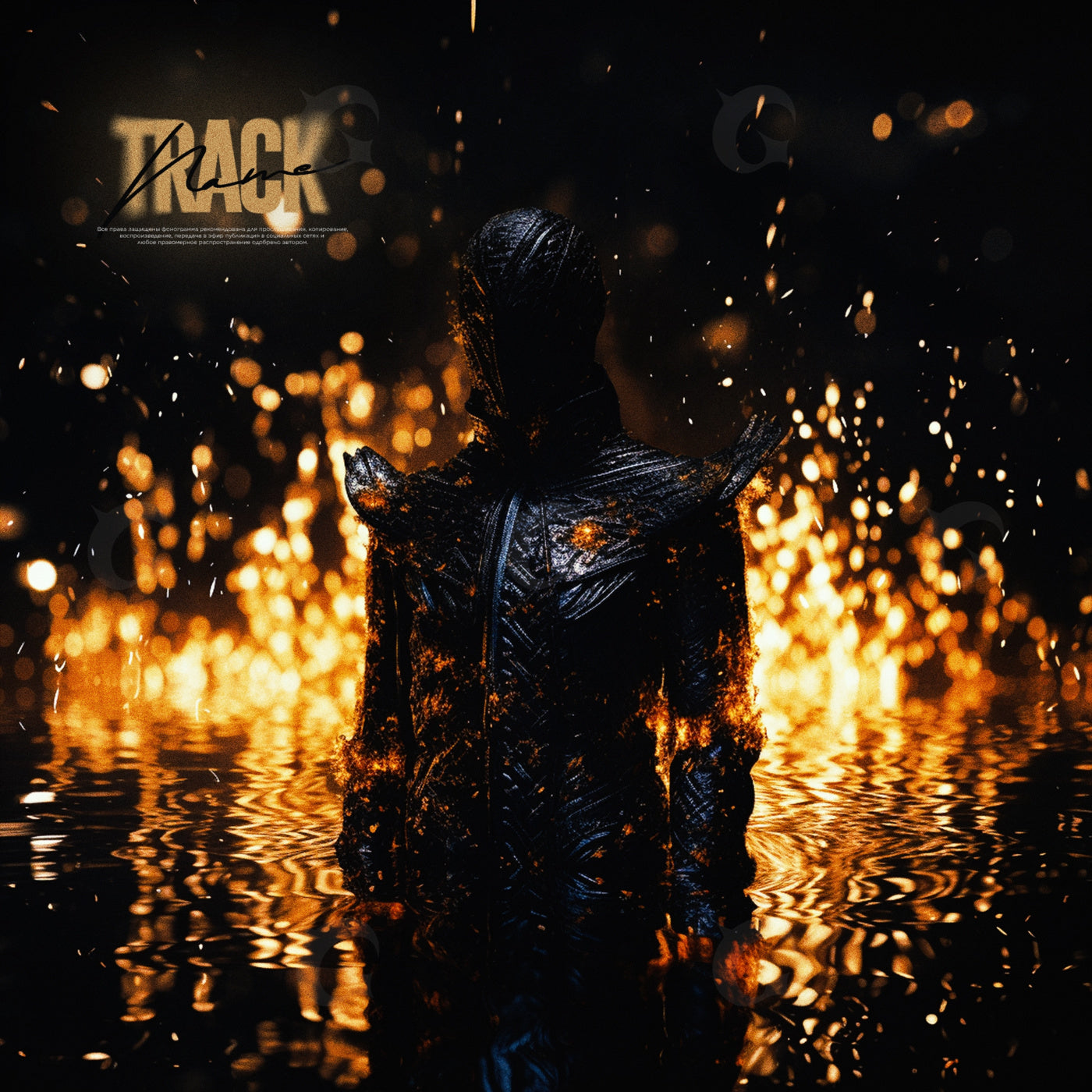 Embers around hooded