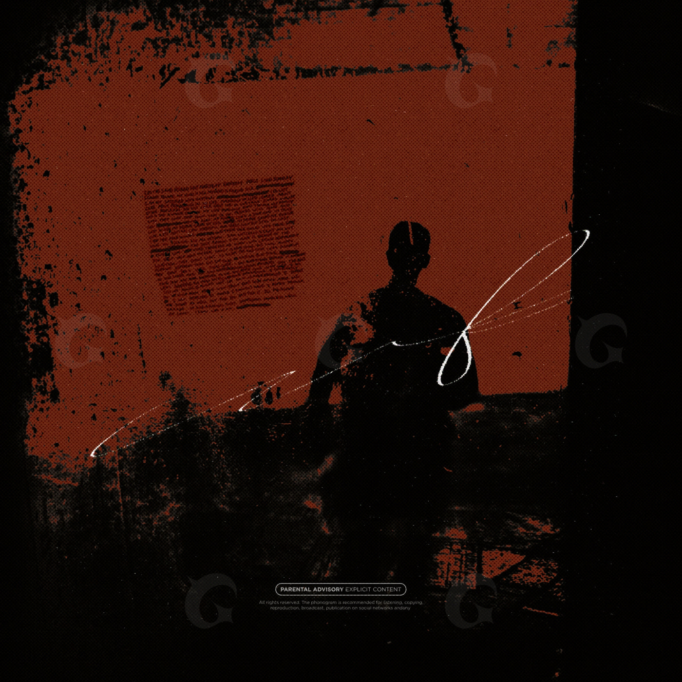 Silhouette against wall