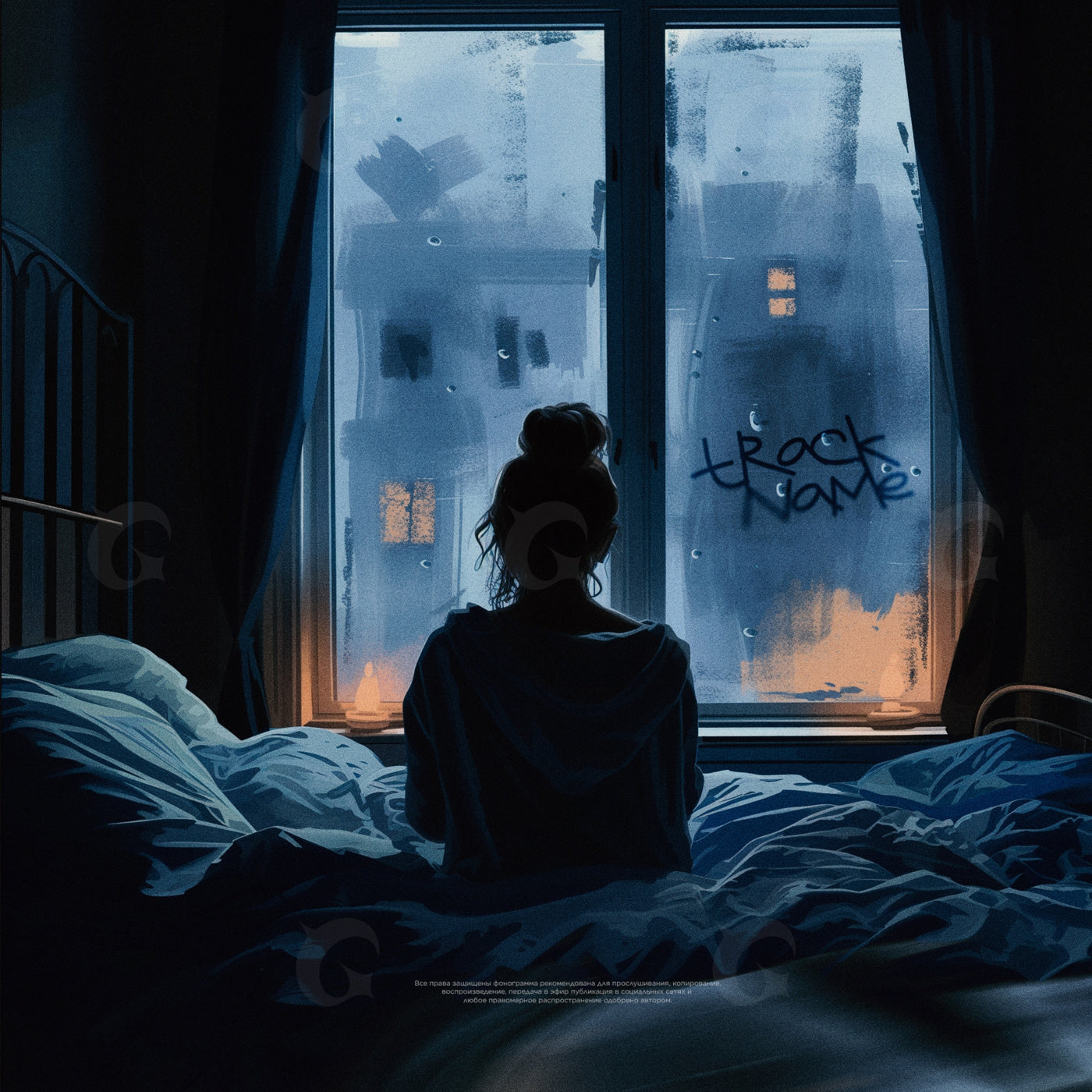 Midnight window gaze