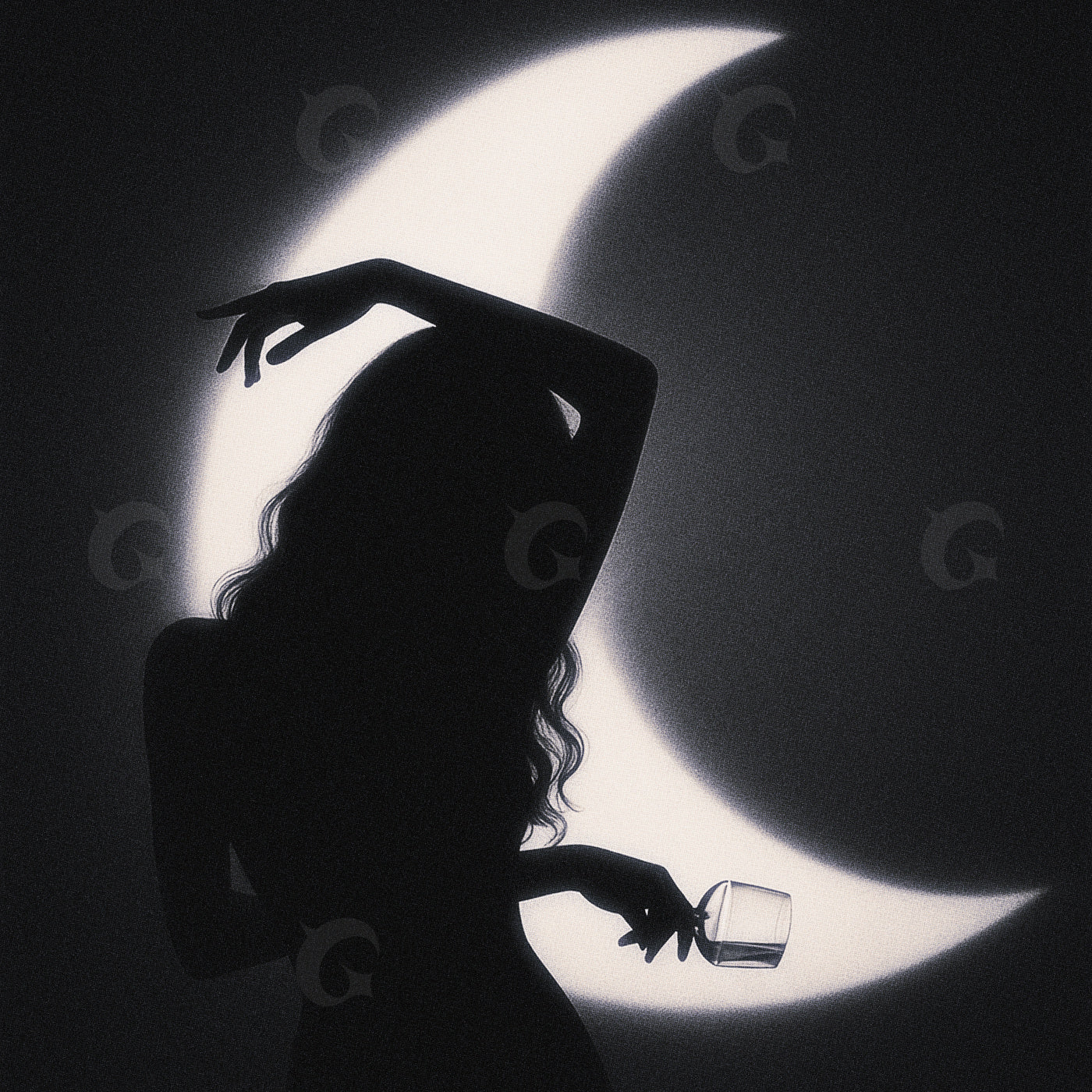 Moonlit silhouette dance