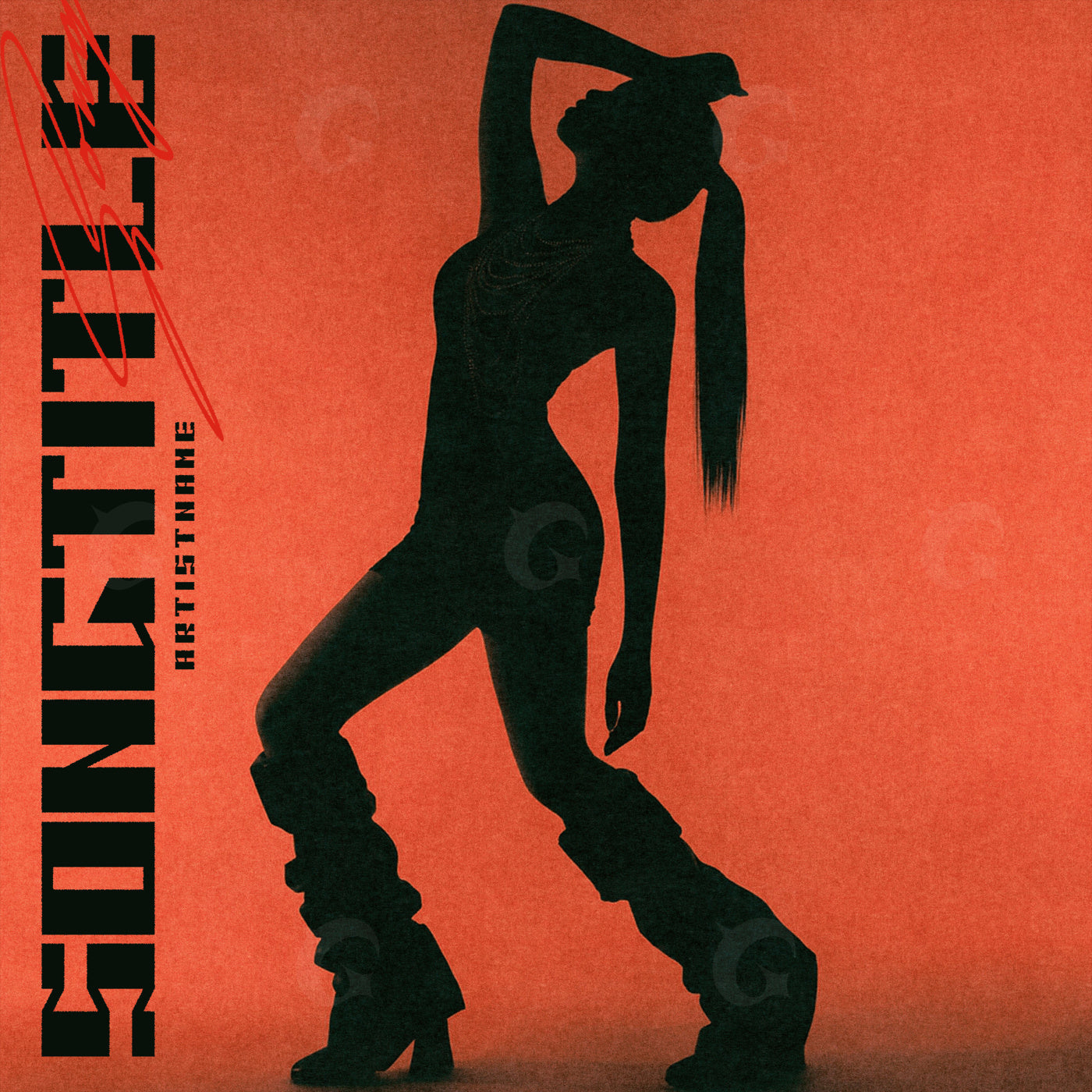 Silhouette dance pose