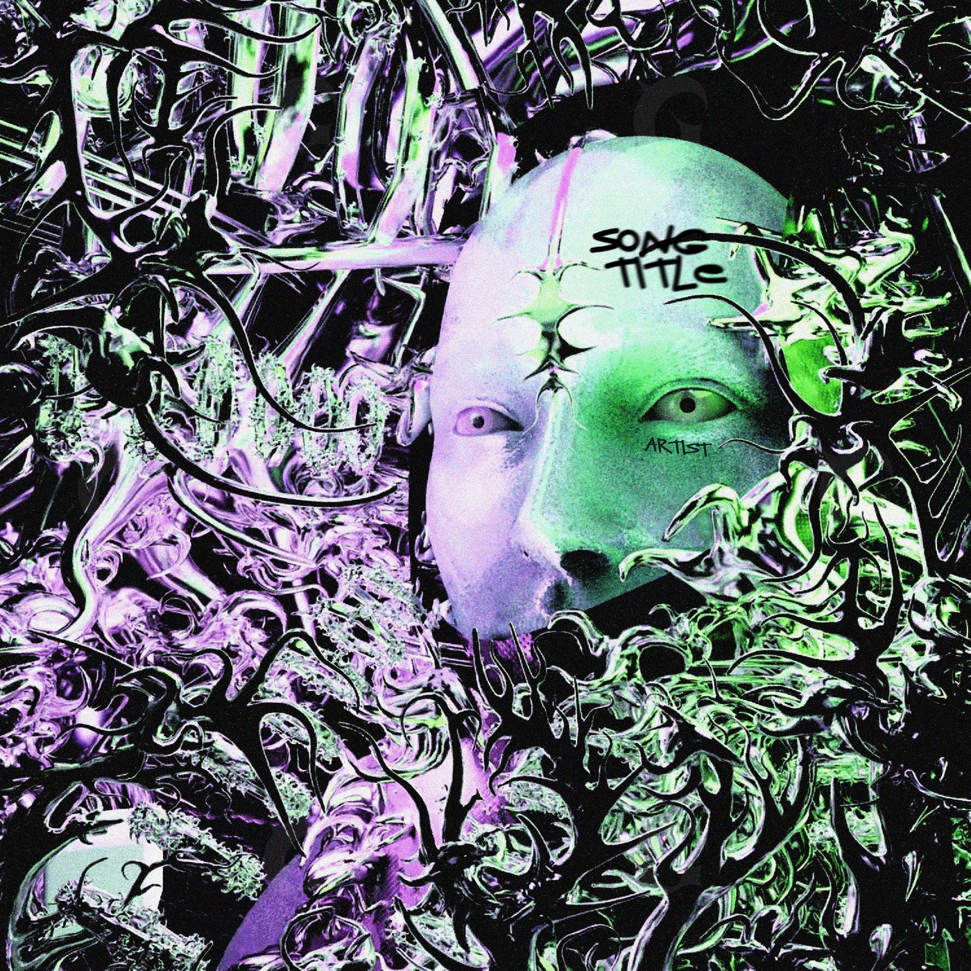 Synthetic mask among vines