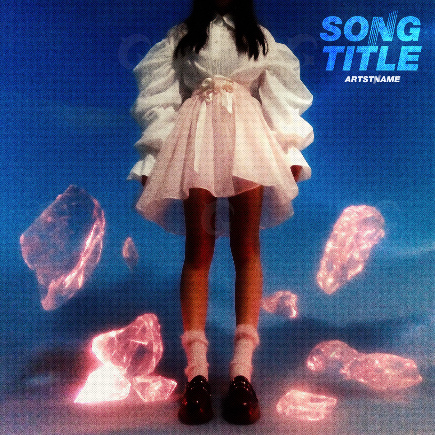 Floating crystal girl