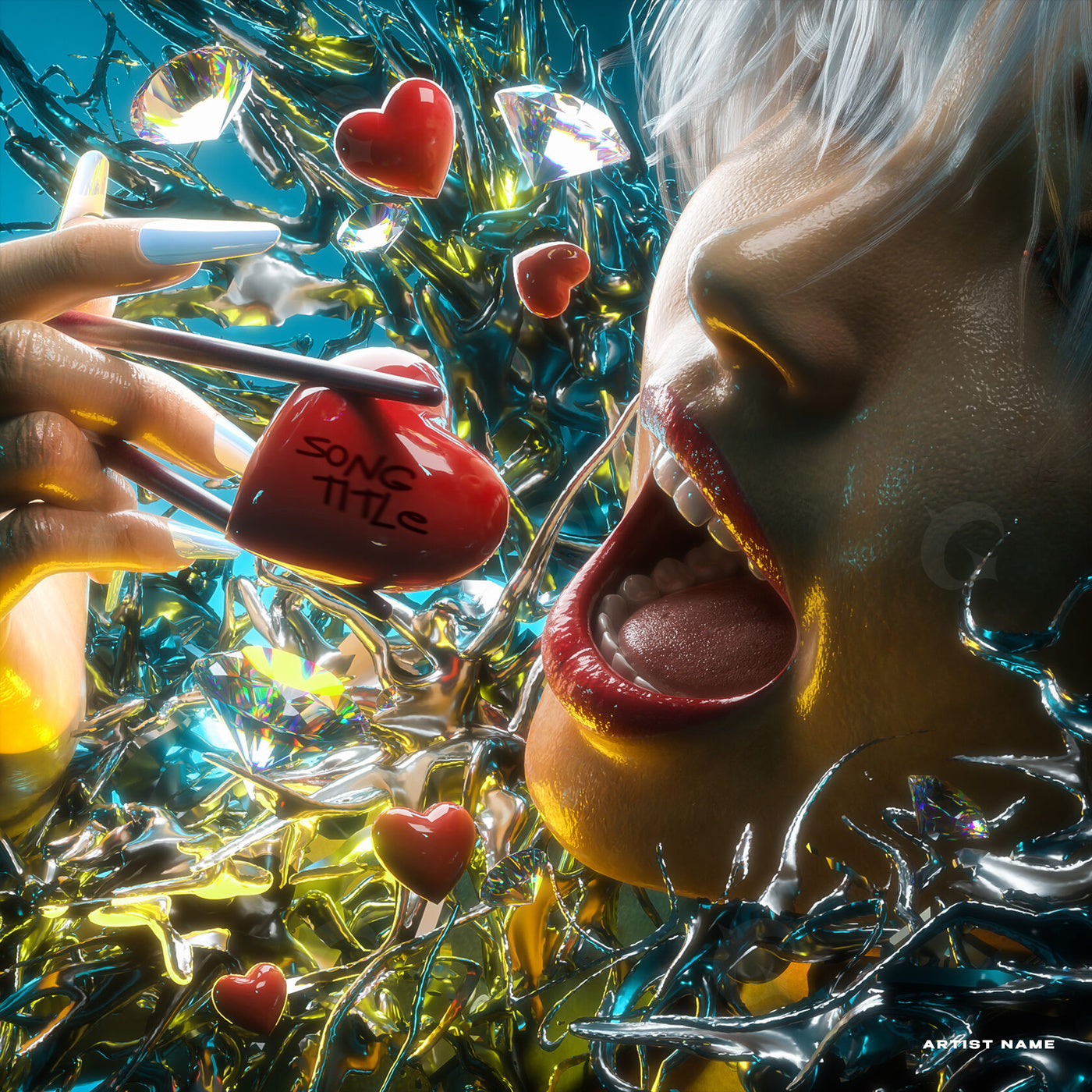 Feeding heart candy