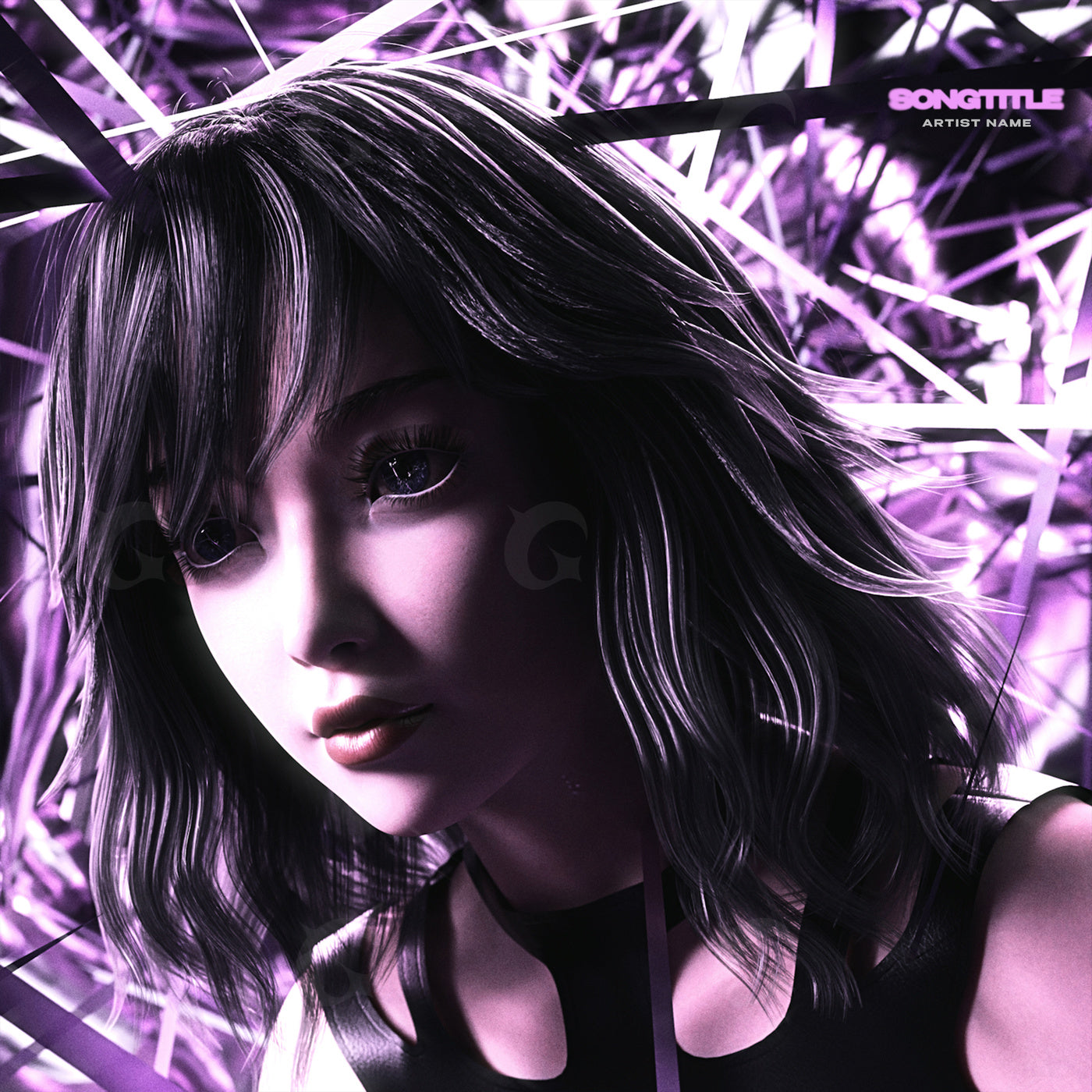 Neon garden muse