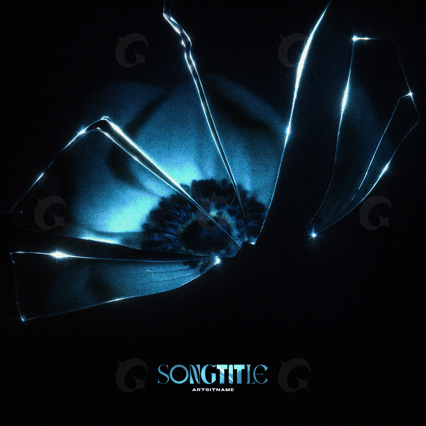 Shattered iris bloom