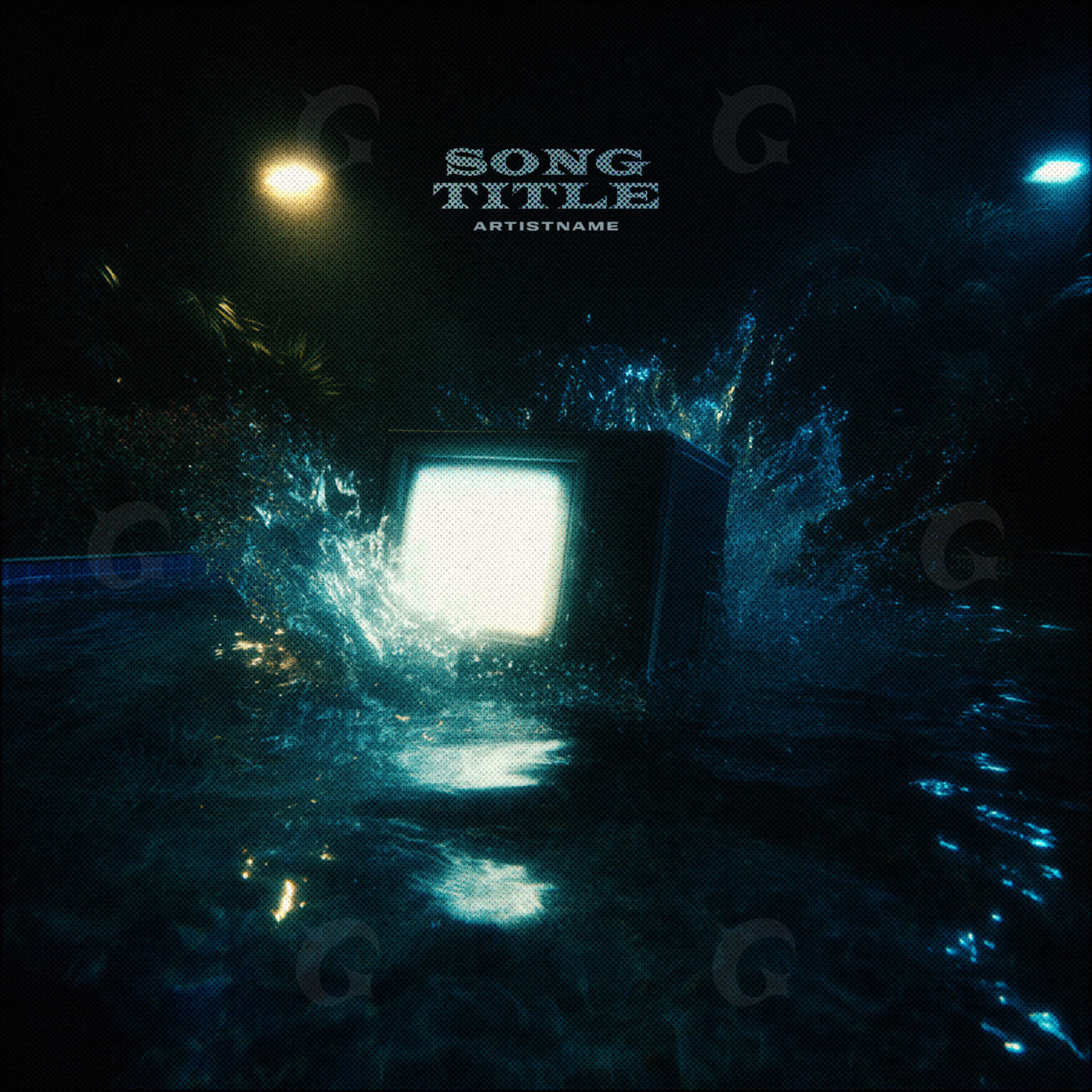 Drowned television splash