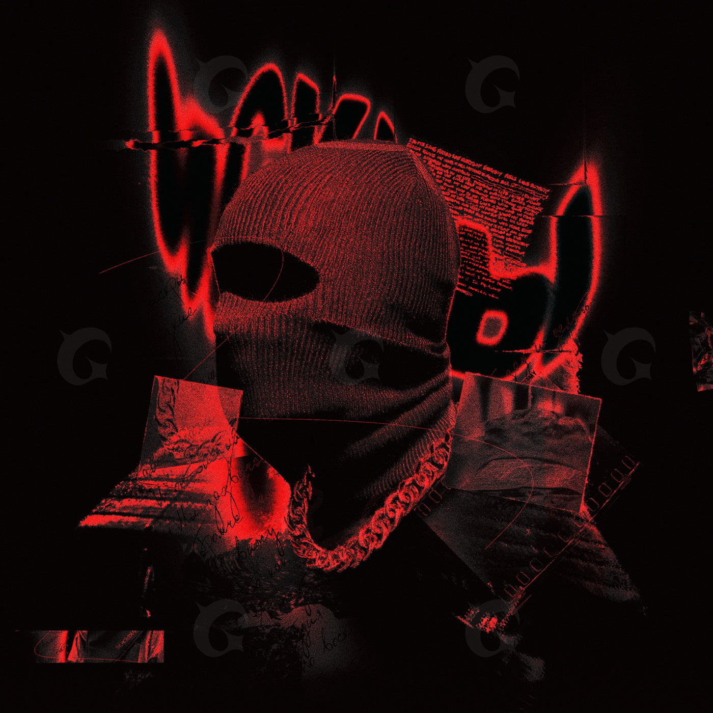 Masked with chain