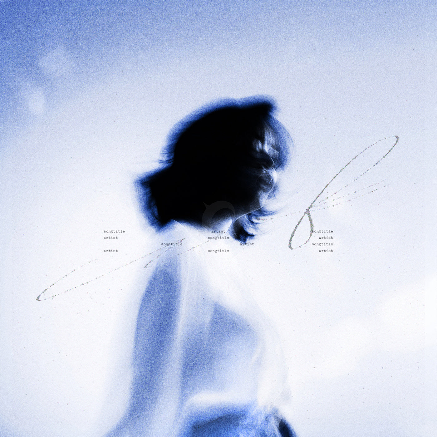 Blurred woman in motion
