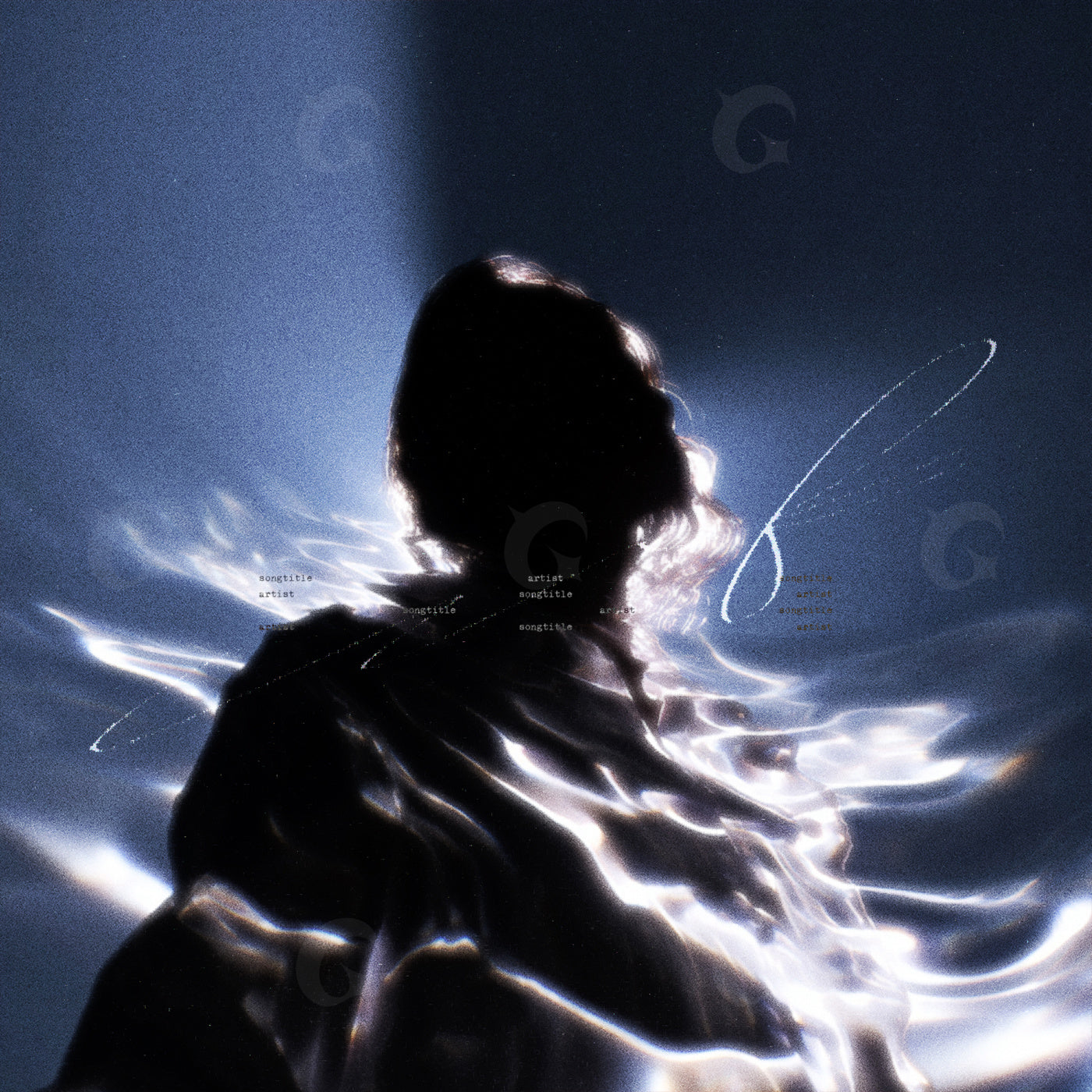 Silhouette beneath light