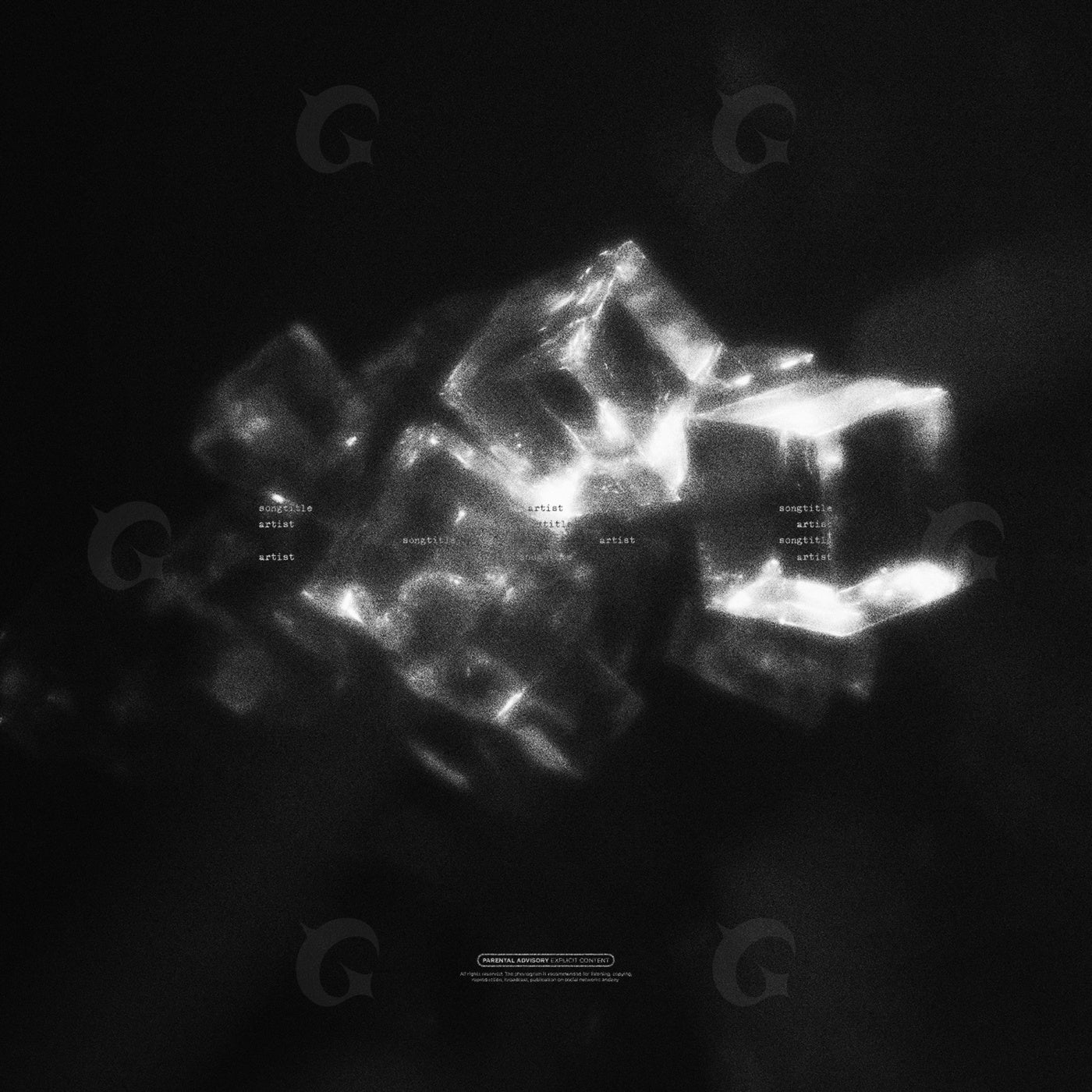 Shimmering crystal cluster