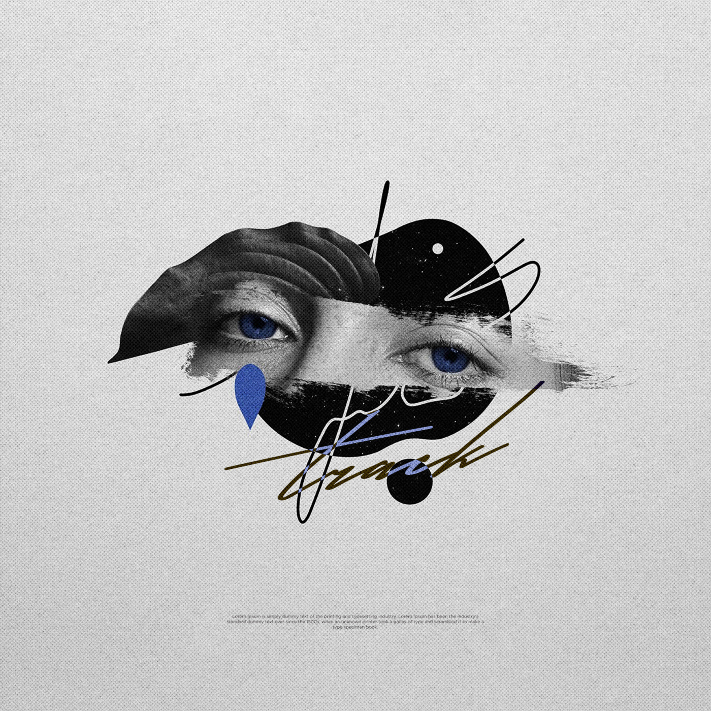 Eyes amid abstract