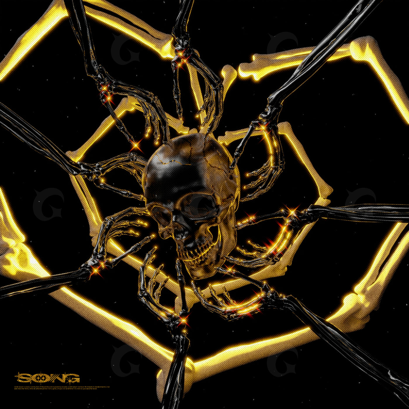 Skull spider mandala
