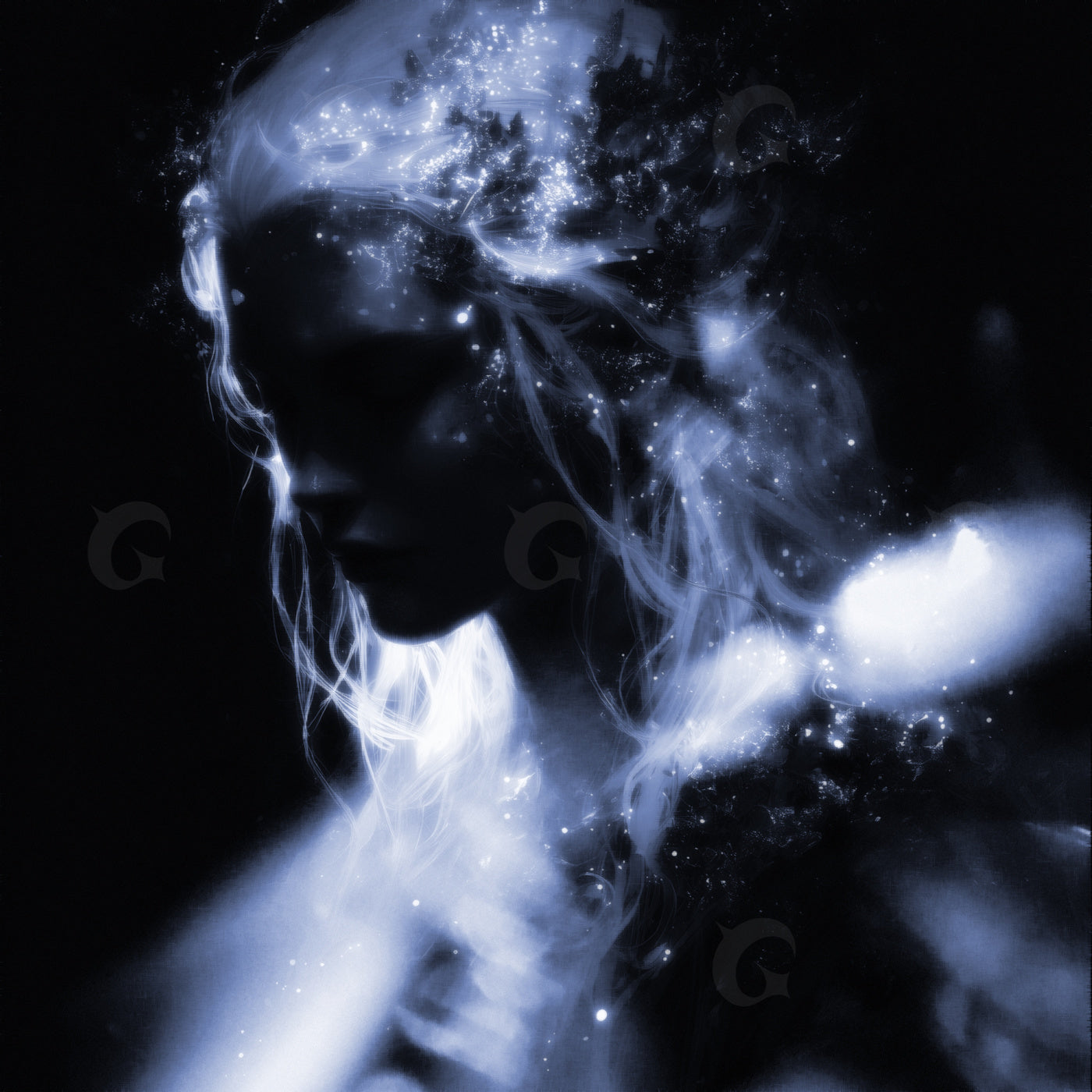 Nebula haired silhouette