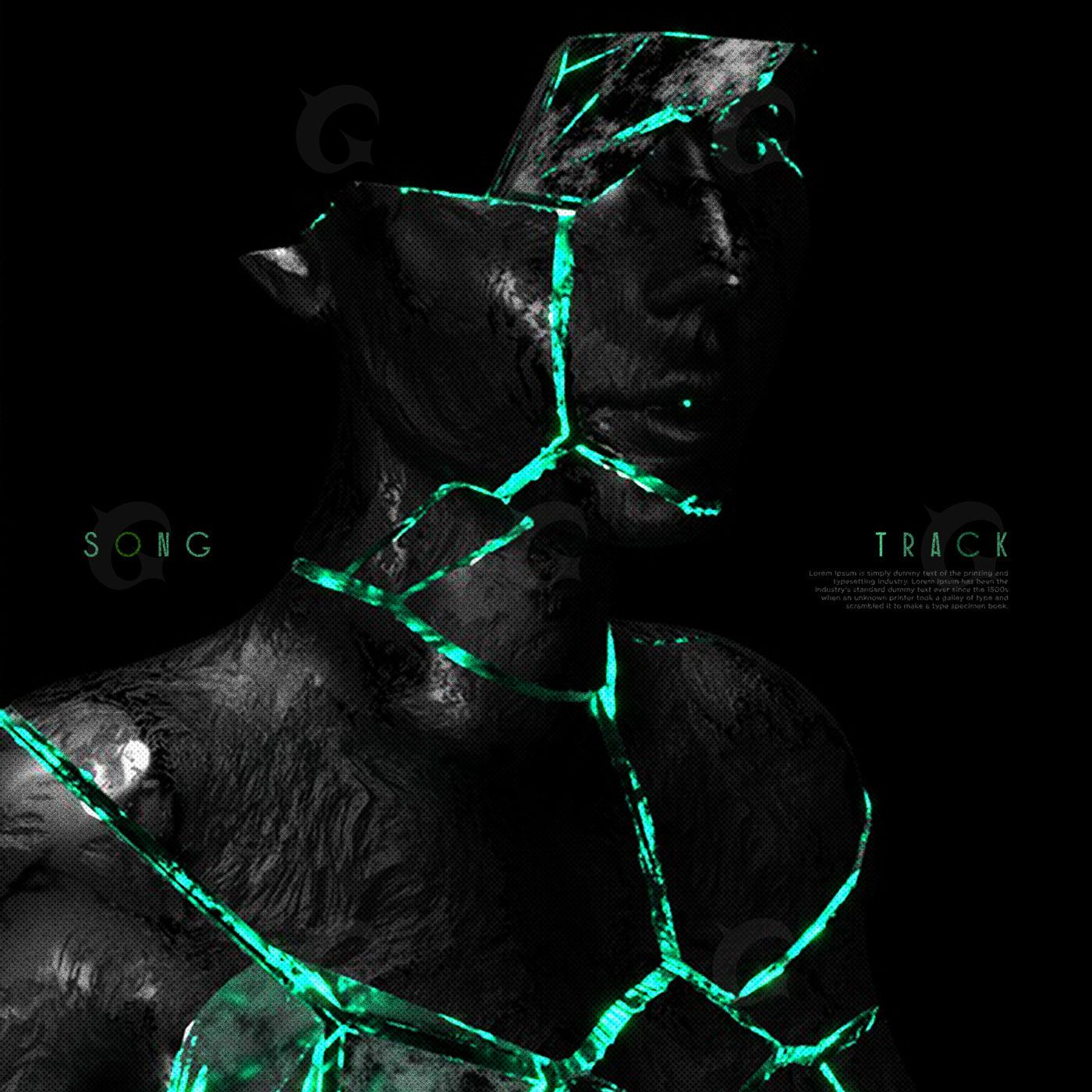 Fractured statue glow