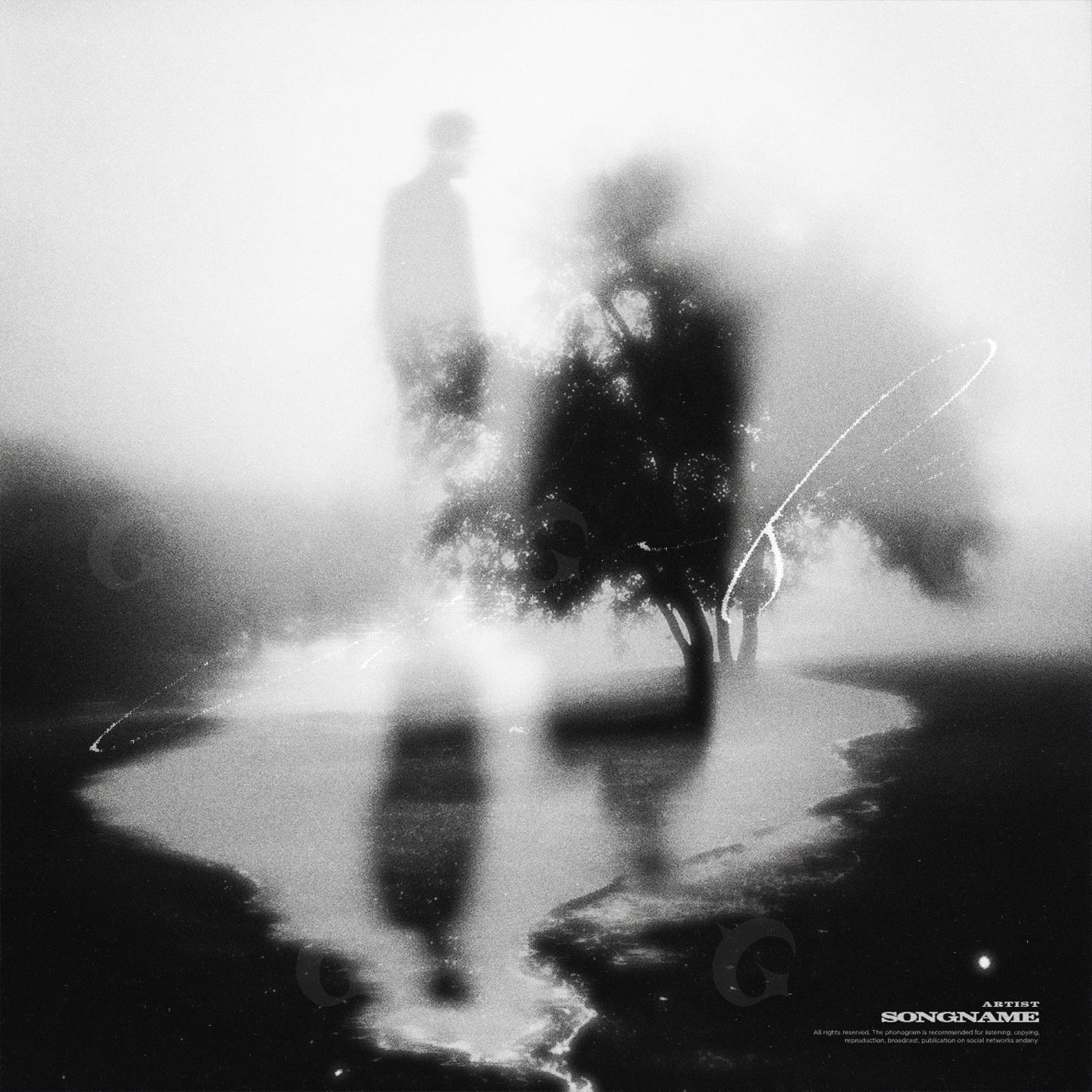 Shoreline ghostly reflections