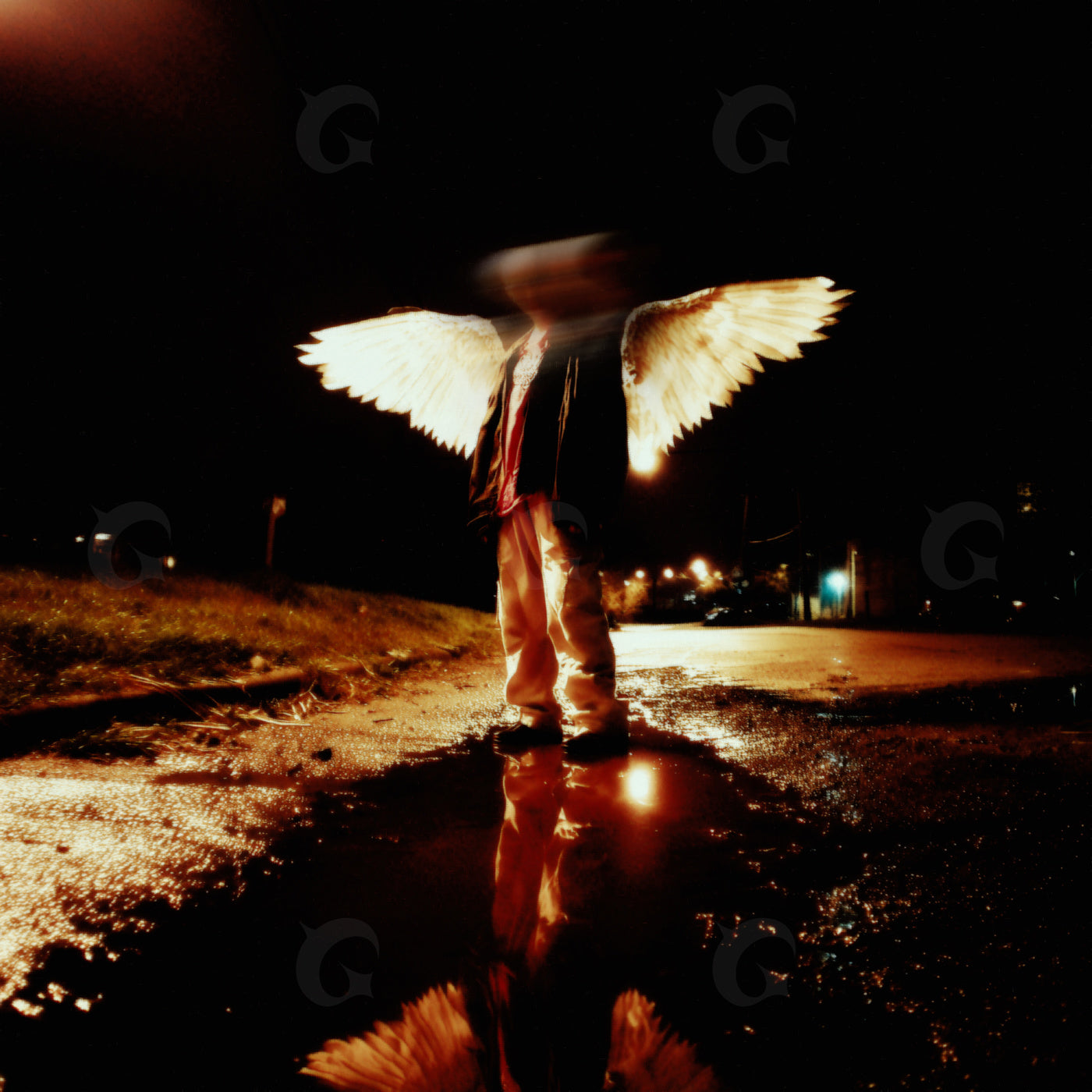 Midnight angel reflection