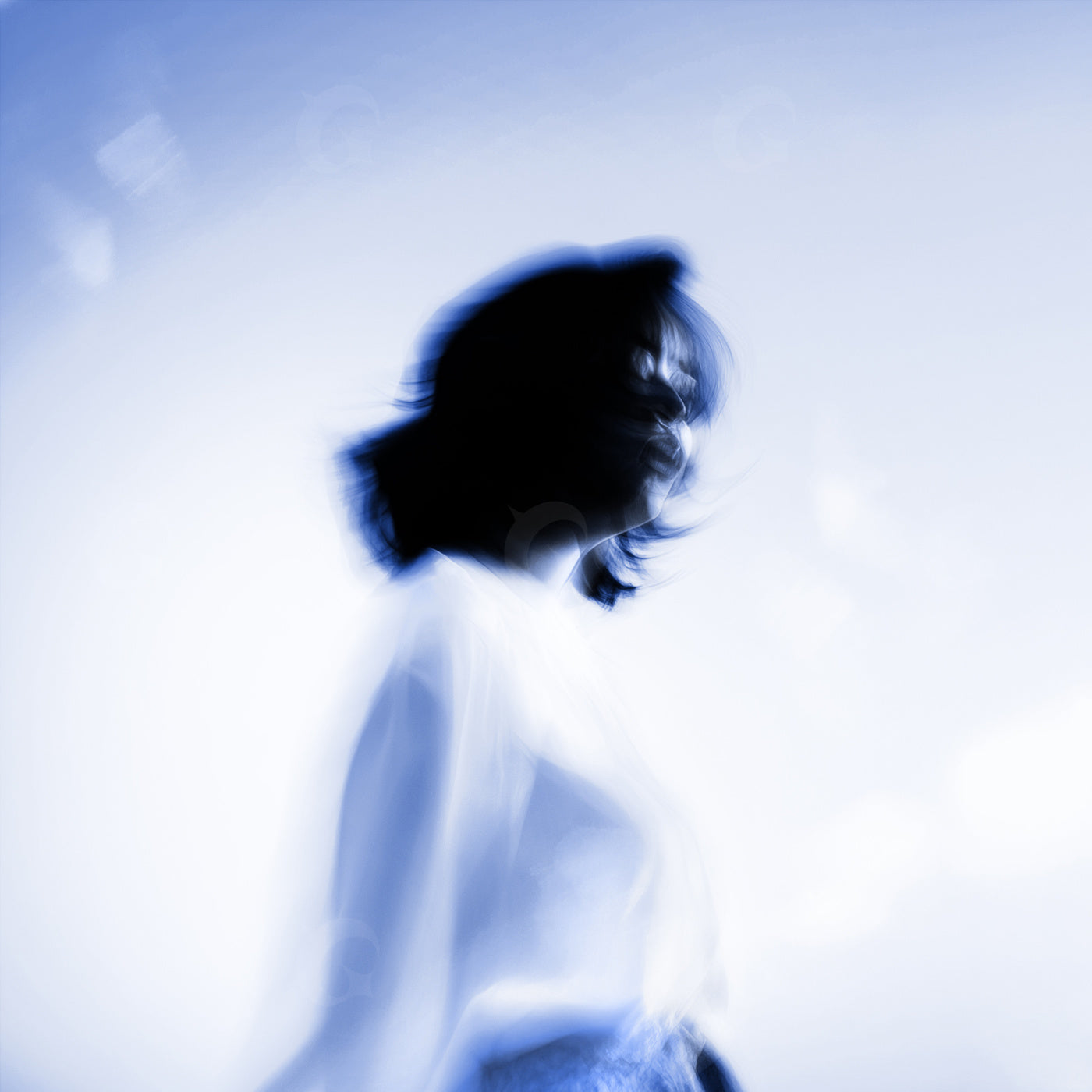 Fading silhouette of woman