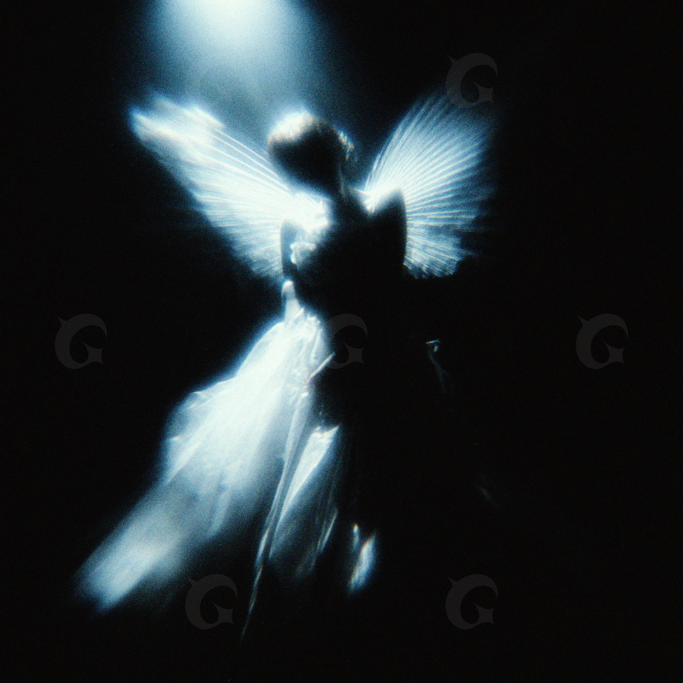 Angel embrace in light