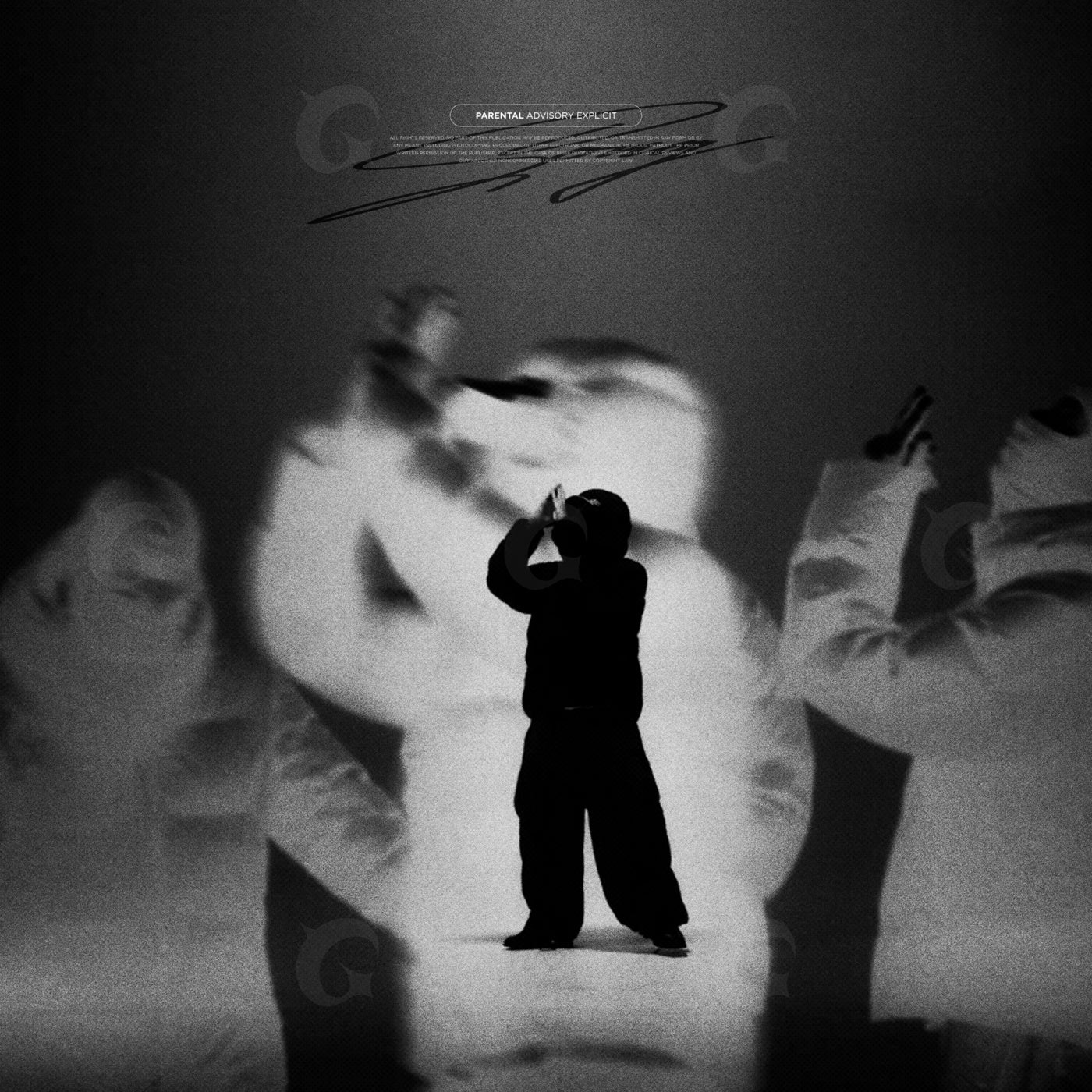 Masked singer raising hands