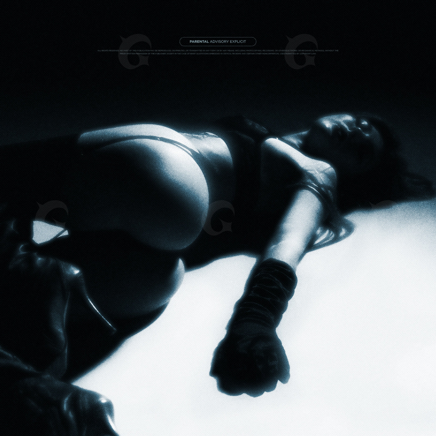 Reclining woman with gloves