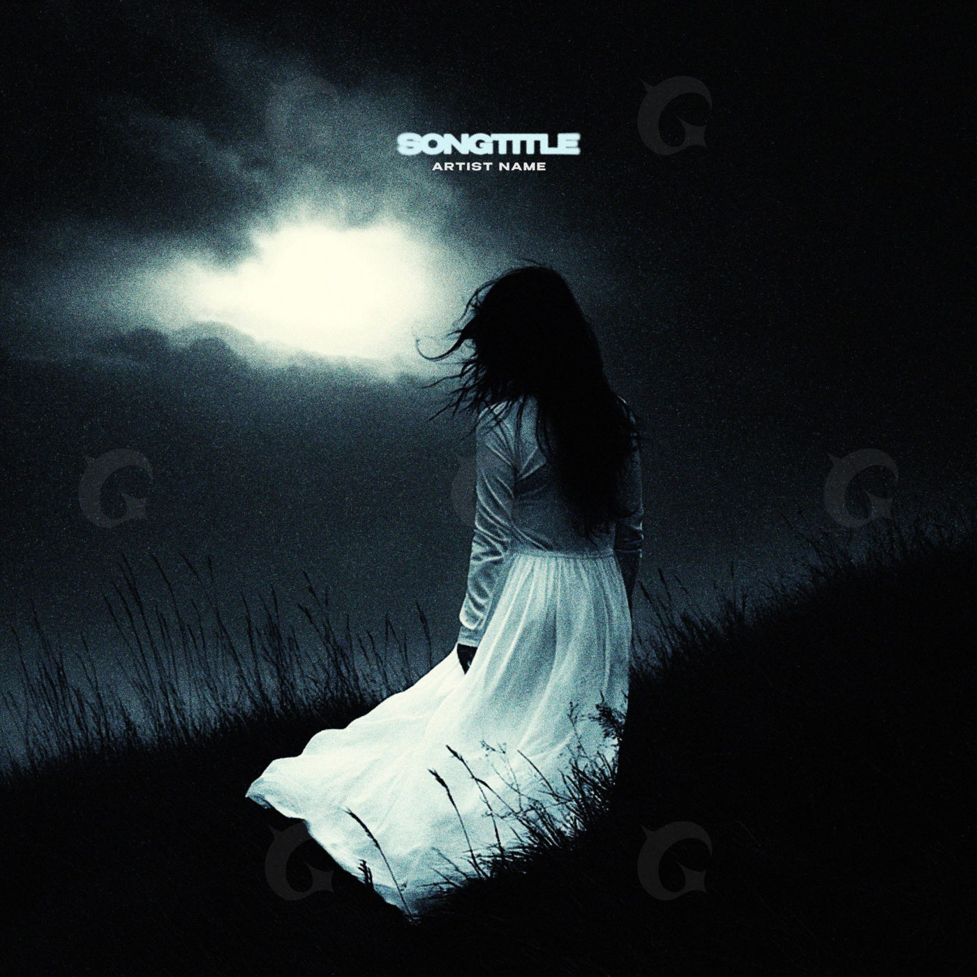 Moonlit hill solitude