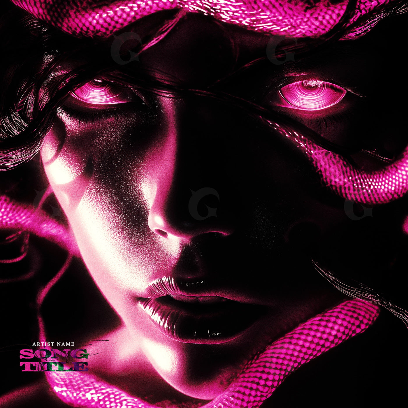 Neon serpent gaze