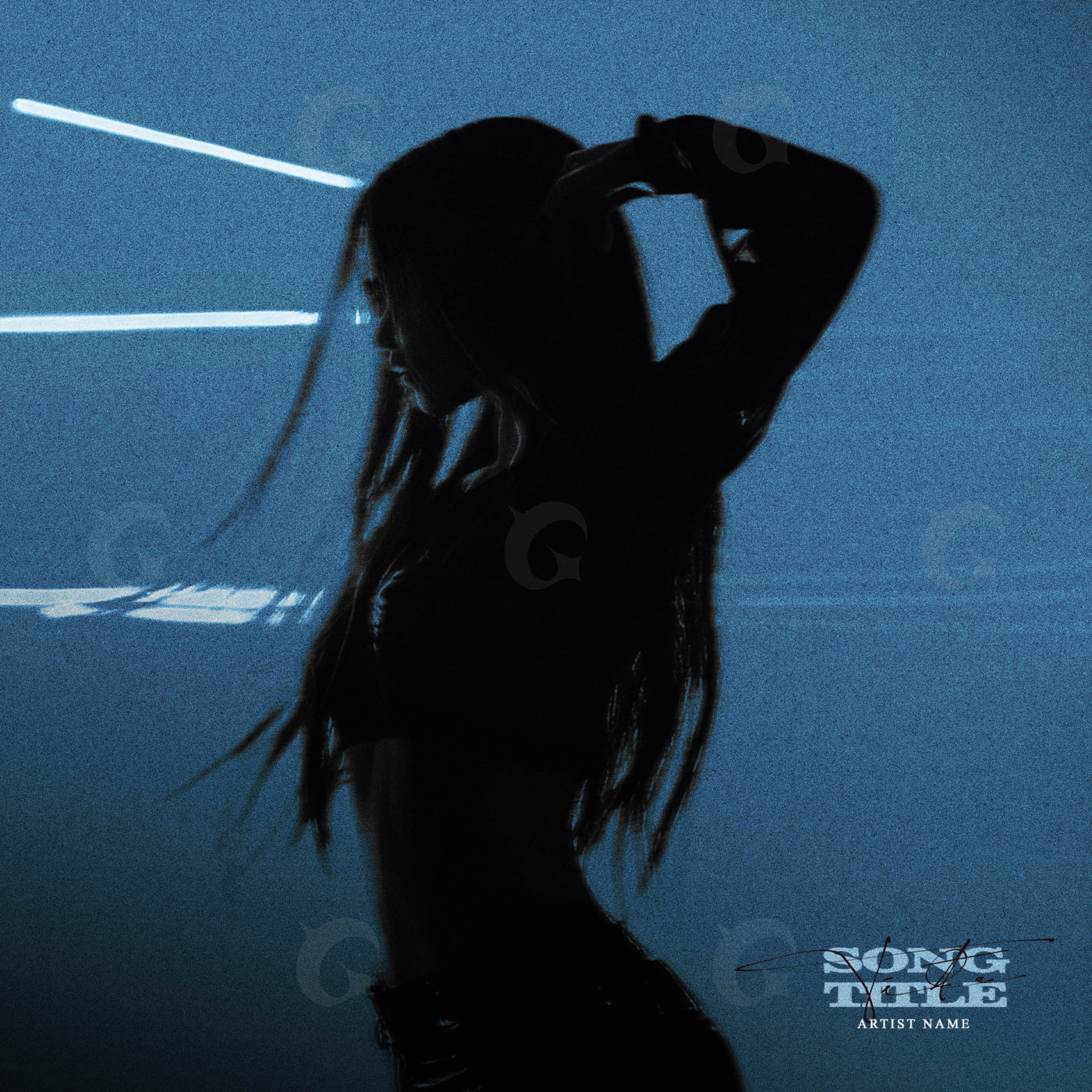 Silhouette under lights