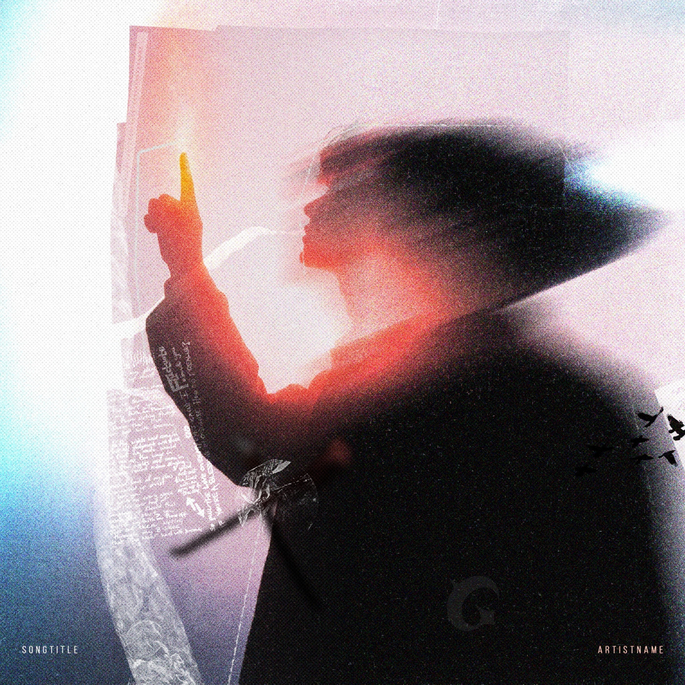 Silhouette reaches sky