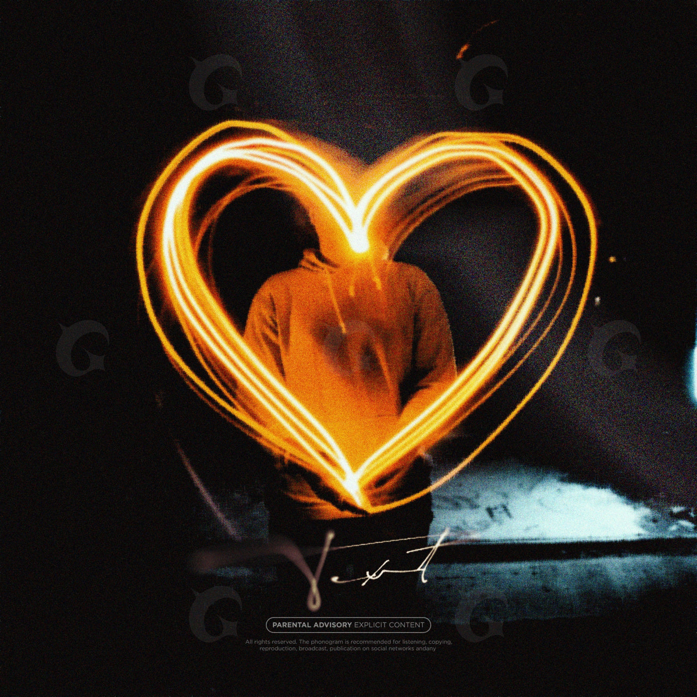 Heartlight hoodie glow