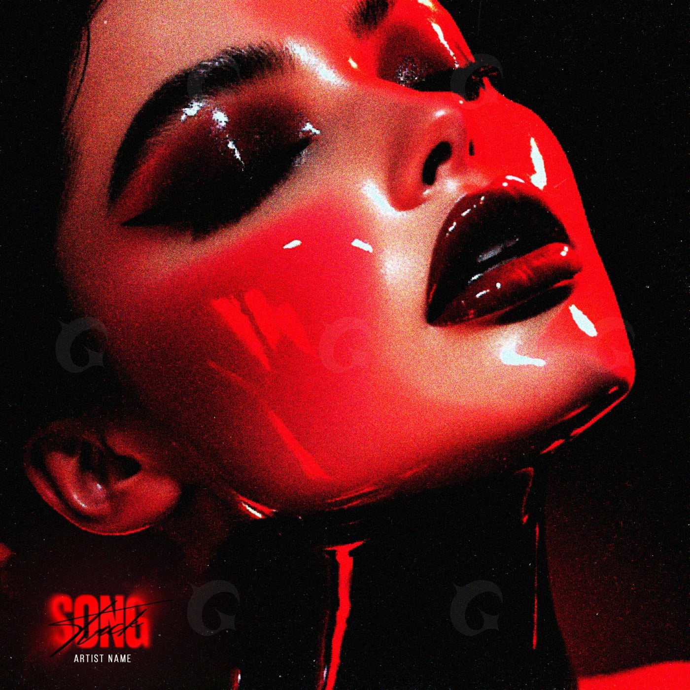 Glistening latex face