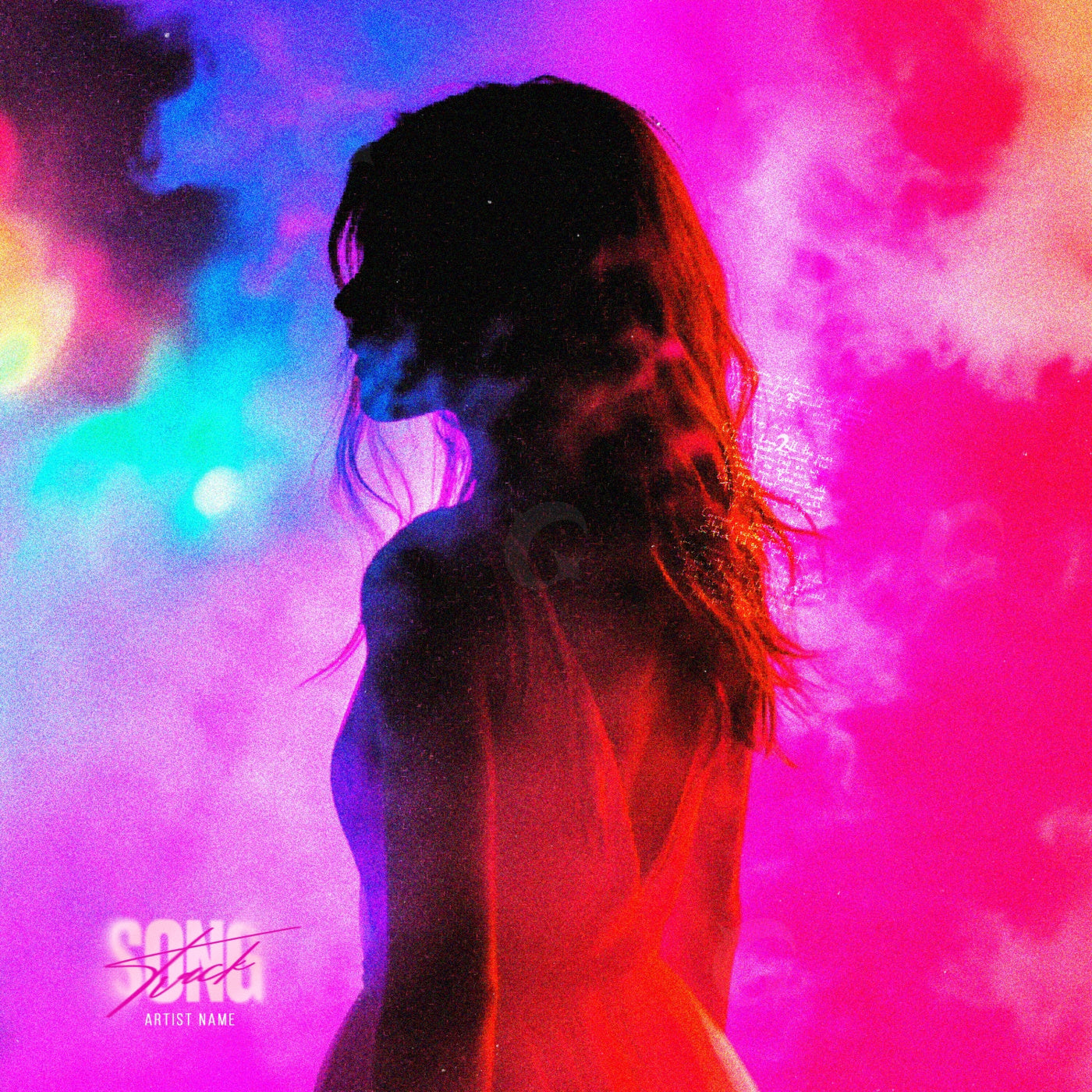 Neon silhouette night