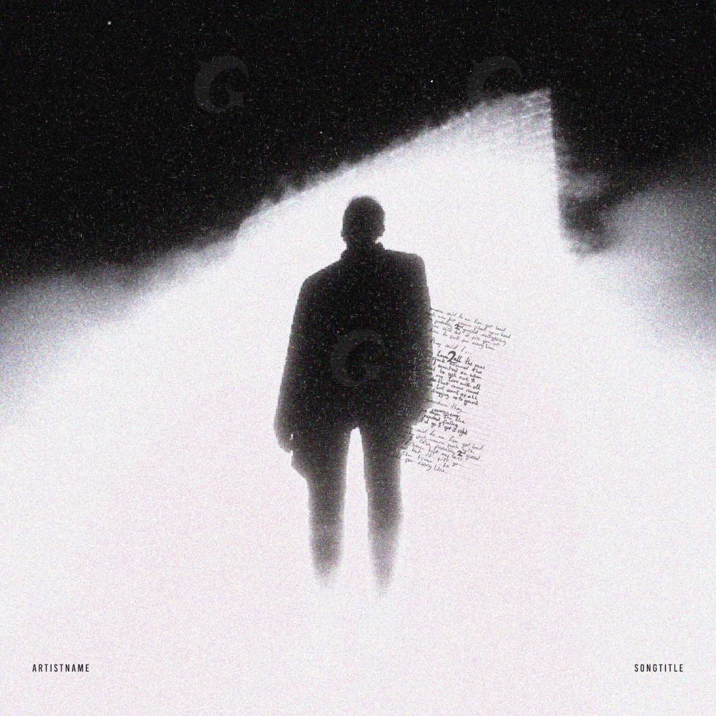 Silhouette walking into light