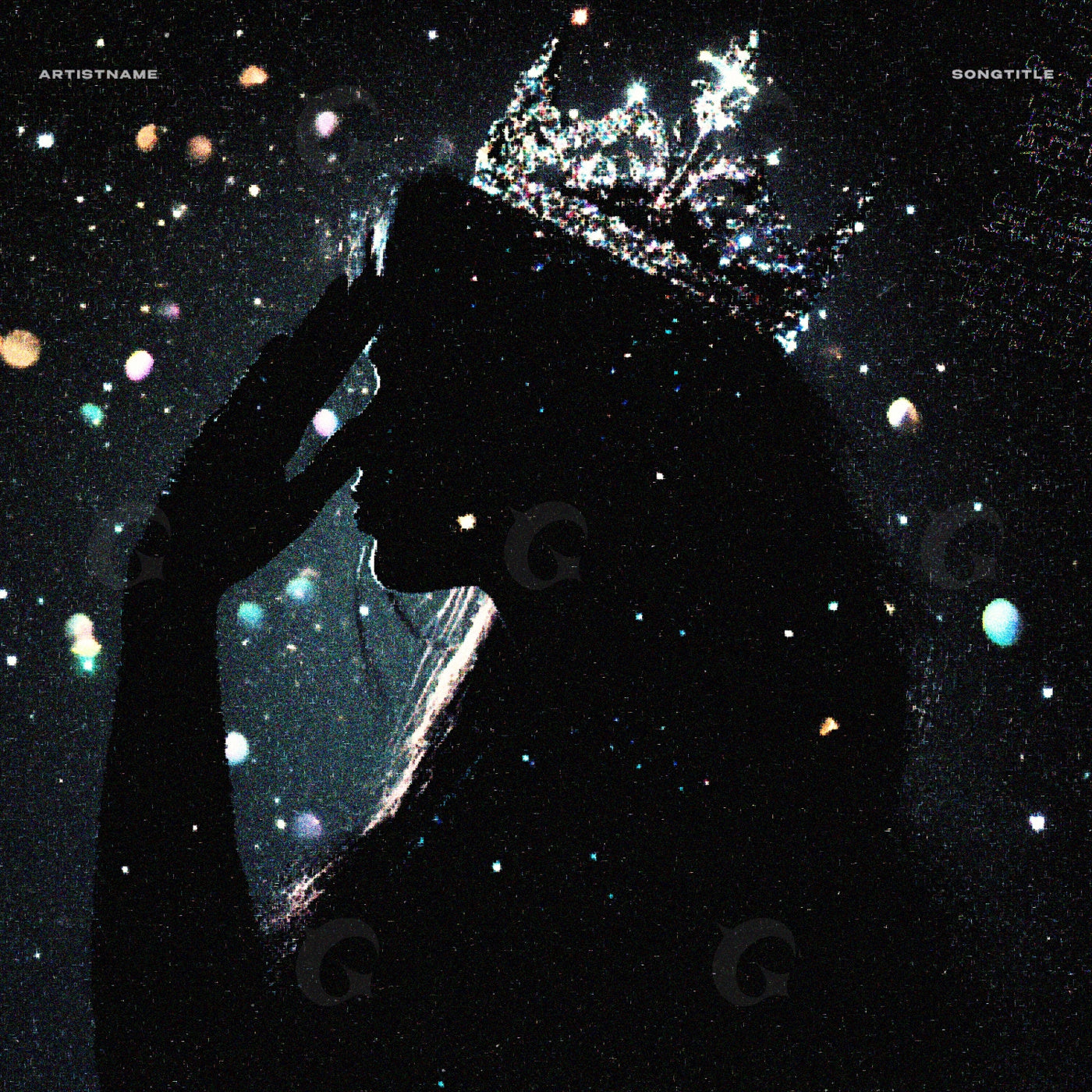 Celestial crowned silhouette