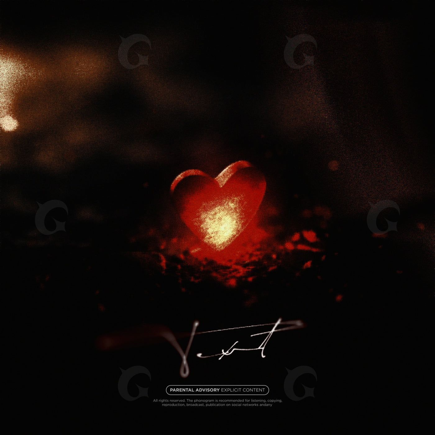Glowing heart fragment