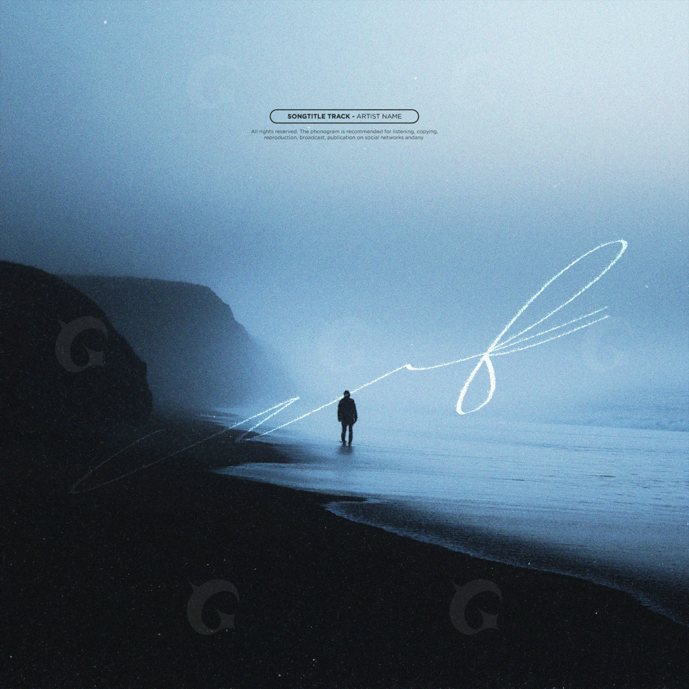 Solitary shoreline walk