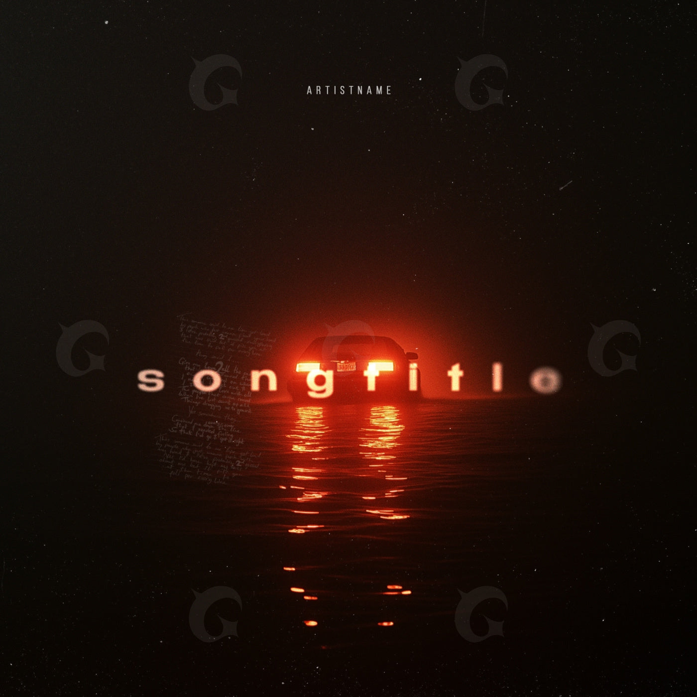 Rear lights reflection