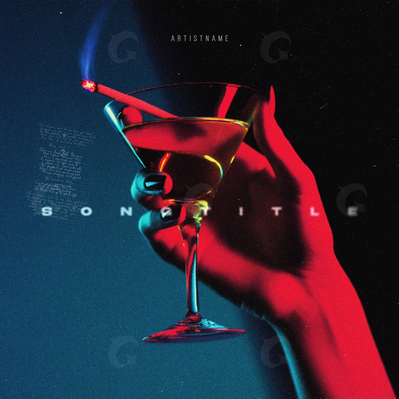 Midnight martini toast