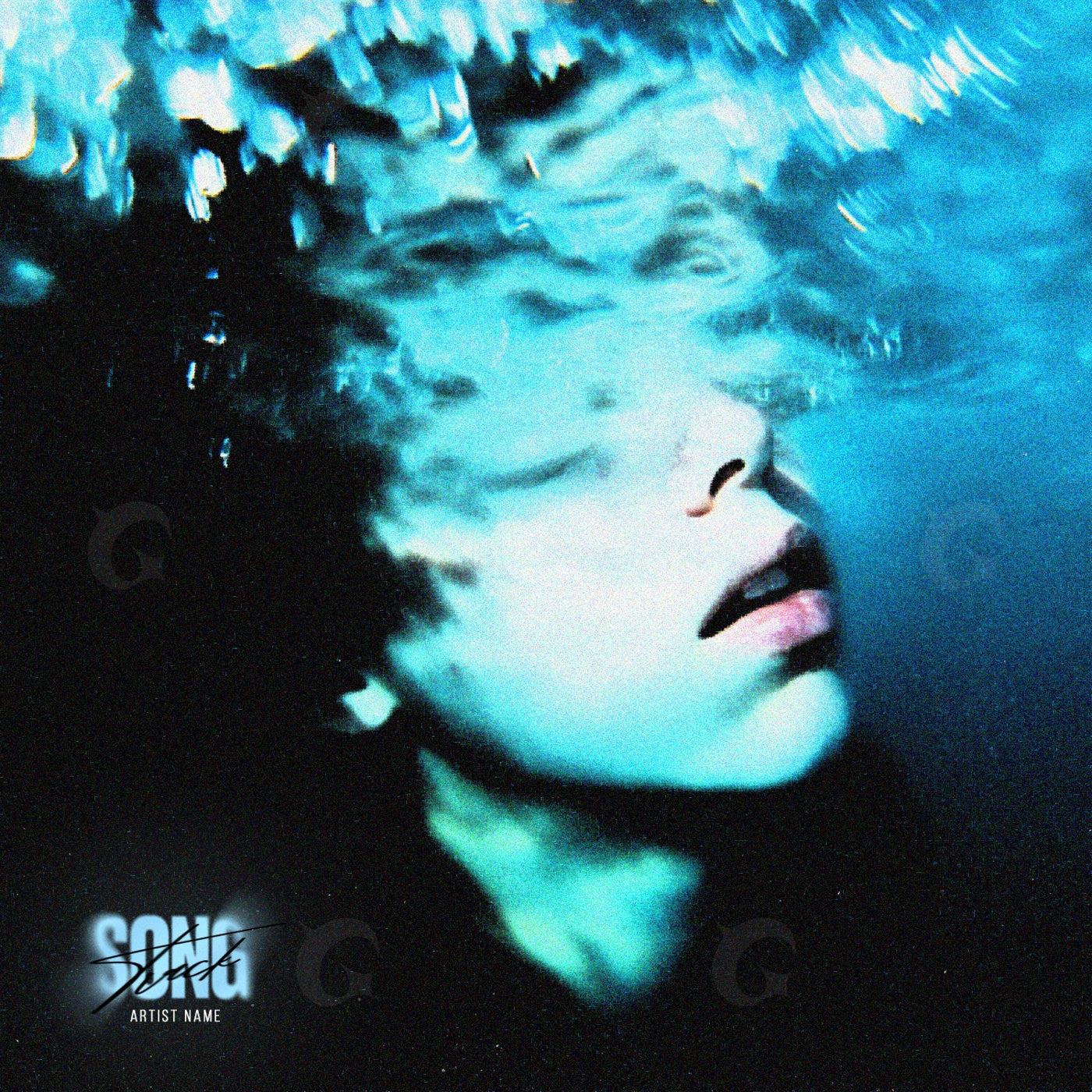 Drowning face rising