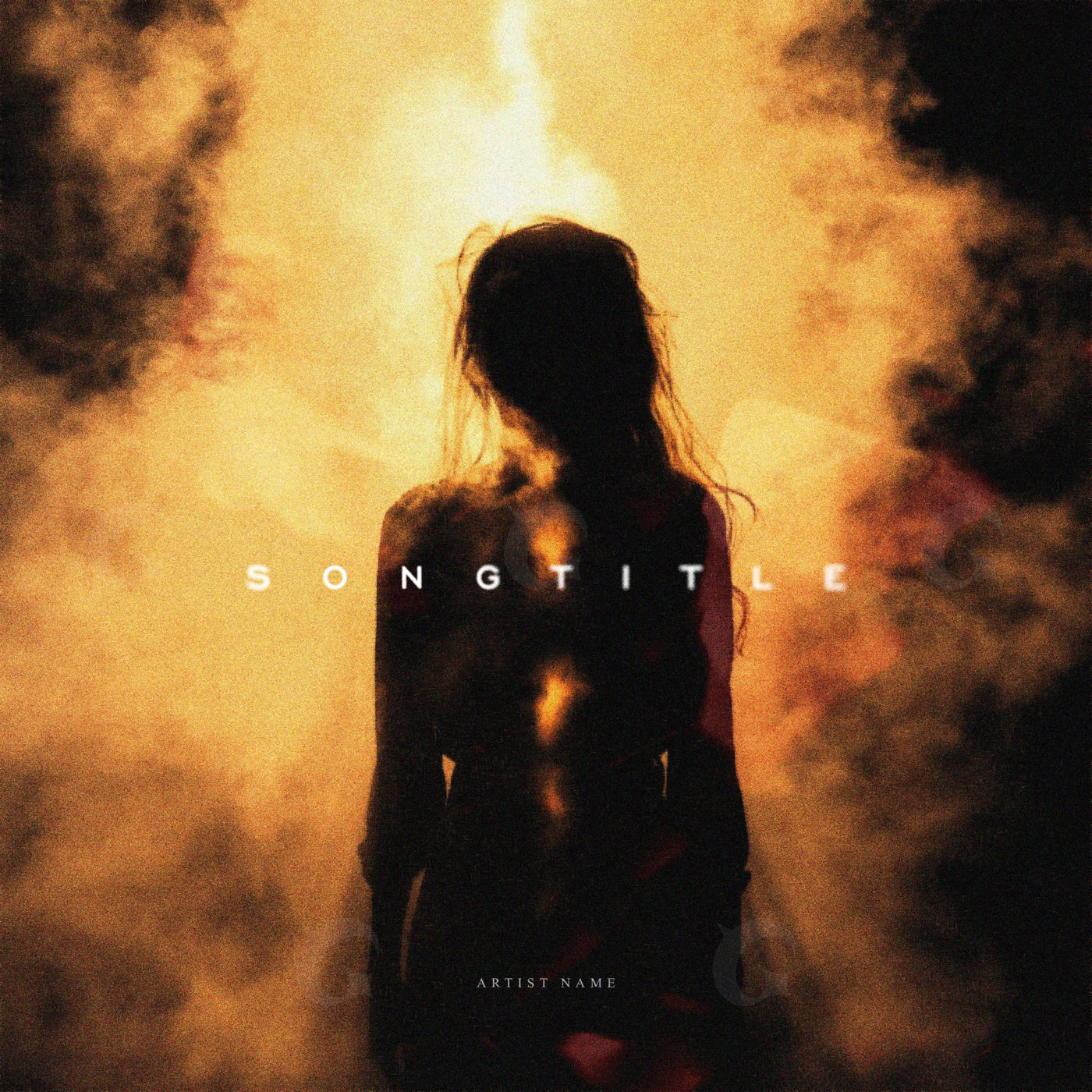 Silhouette amid smoke