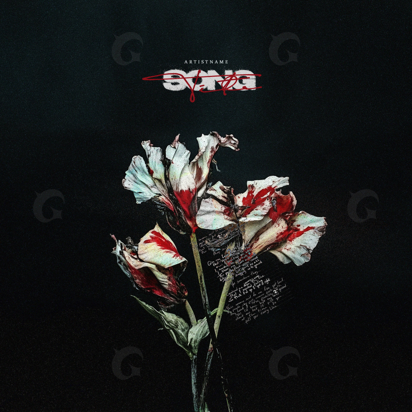 Faded petals bleeding