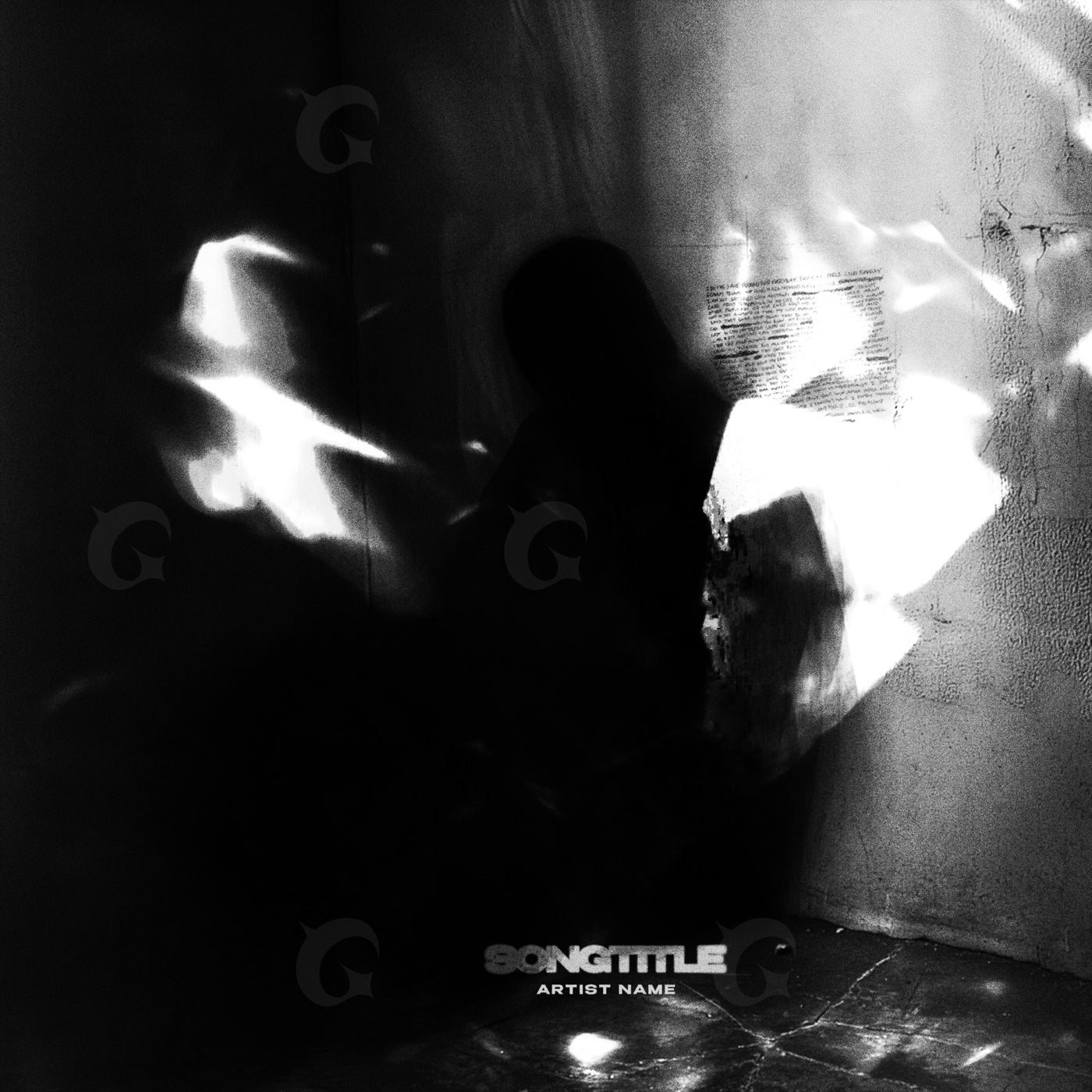 Shadowed against wall