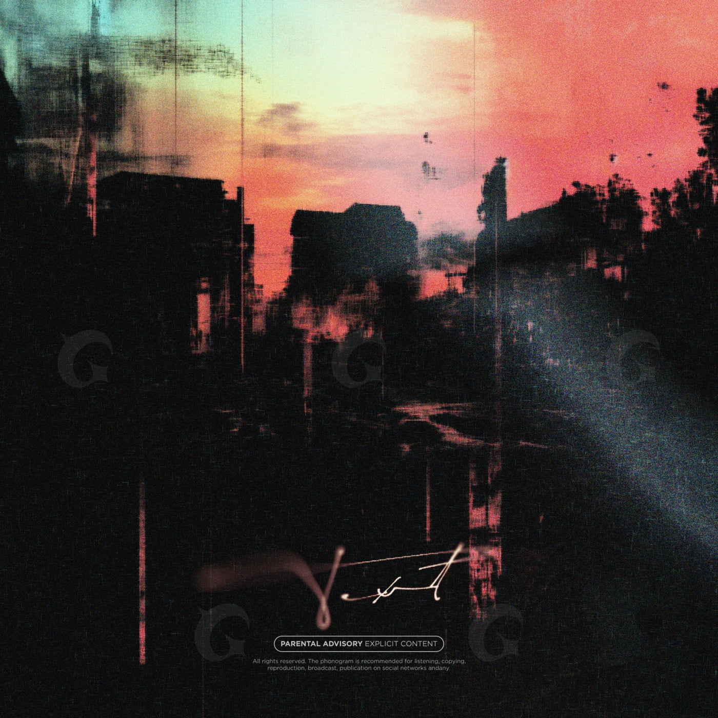 Fading city silhouettes