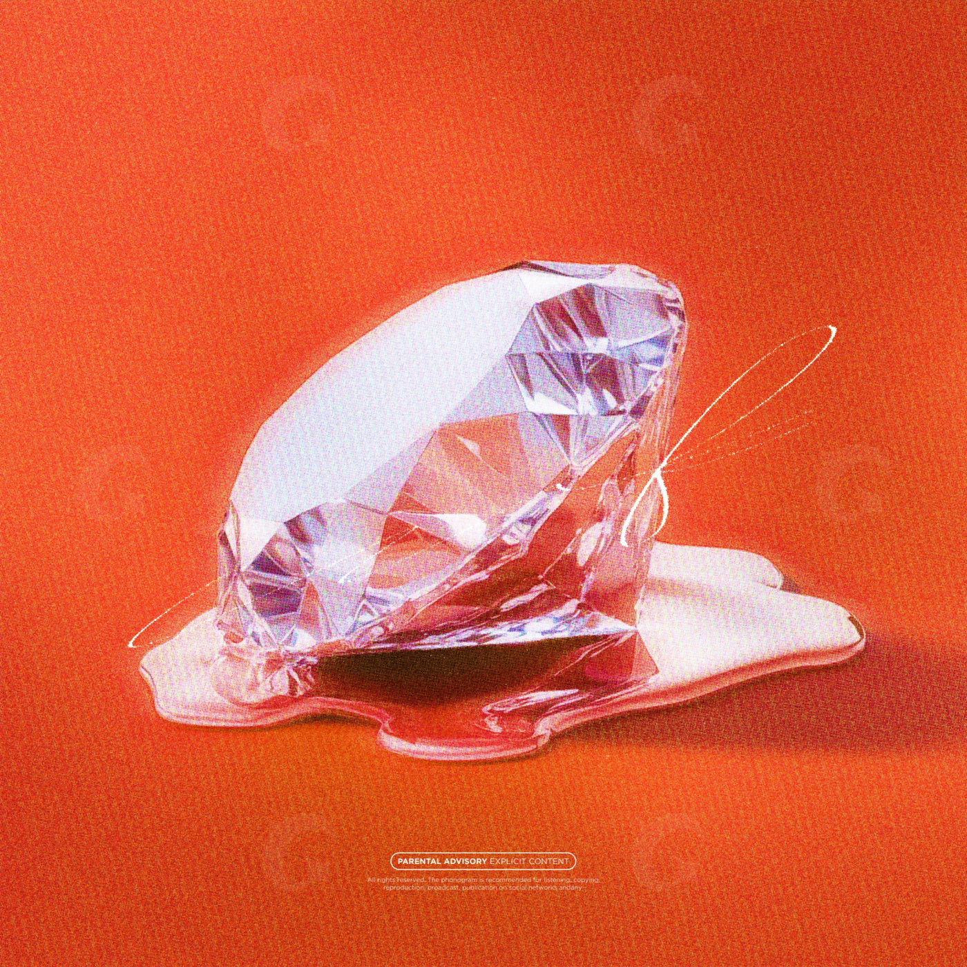 Melting crystal on surface