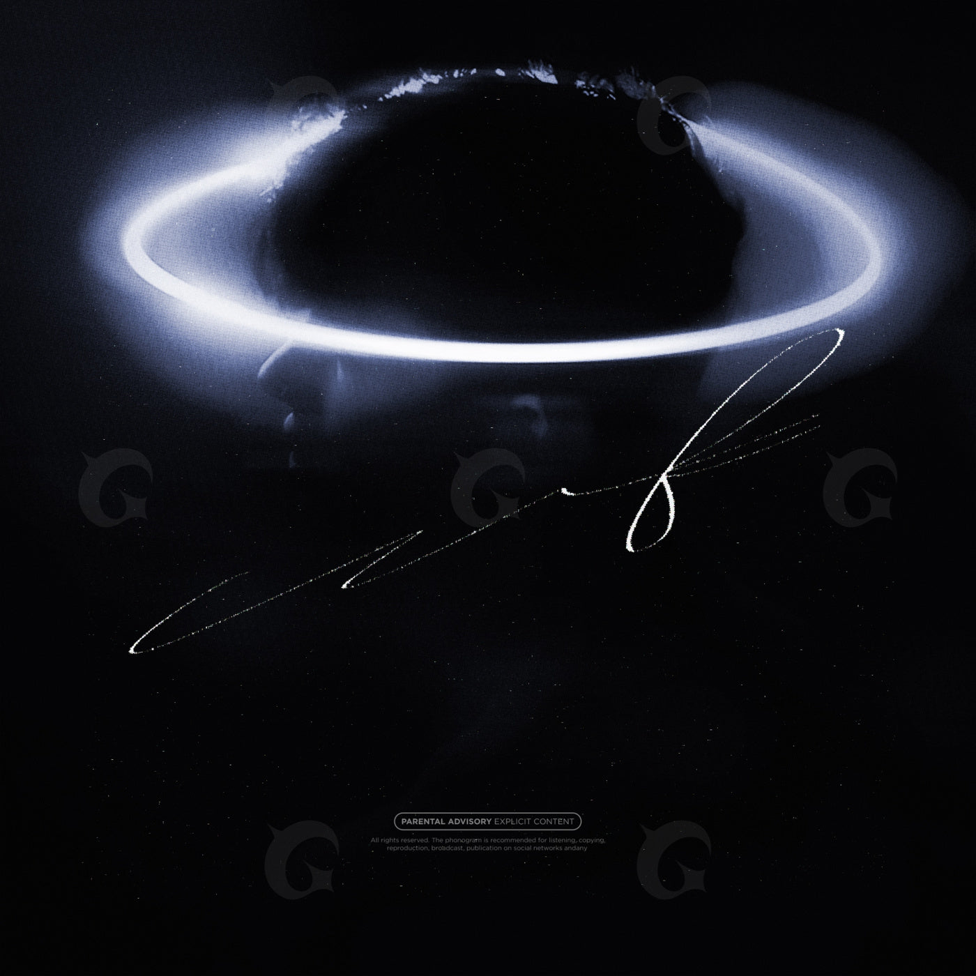 Haloed head silhouette