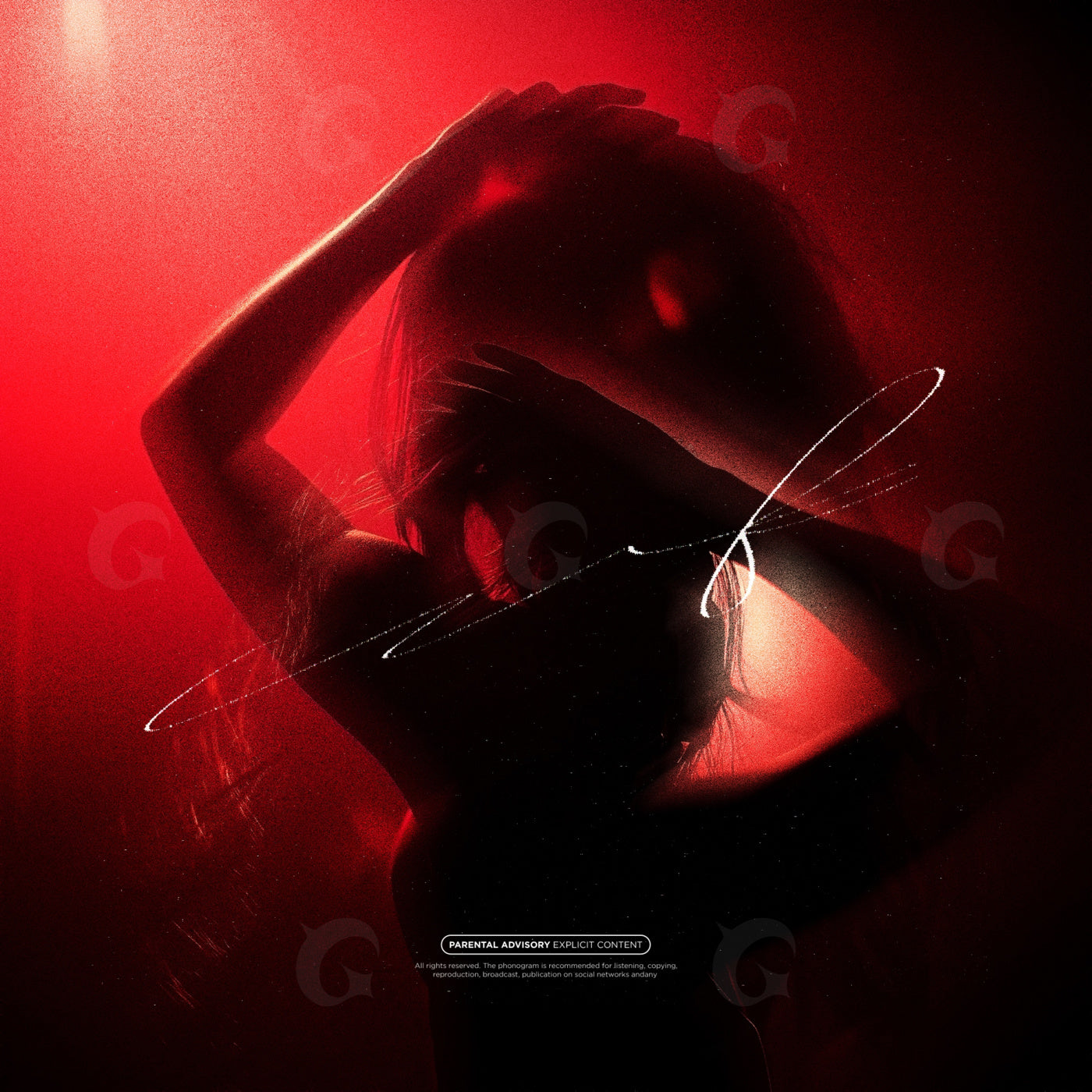 Silhouette under light