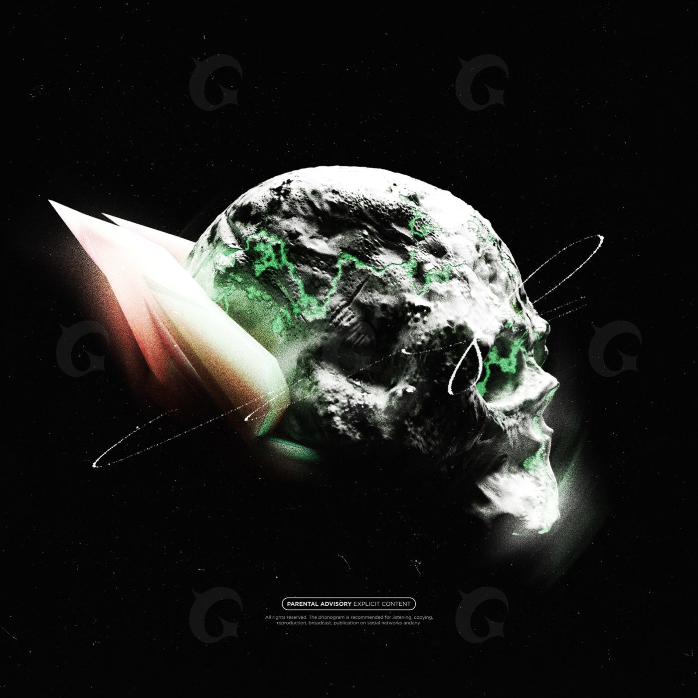 Orbiting skull fragment